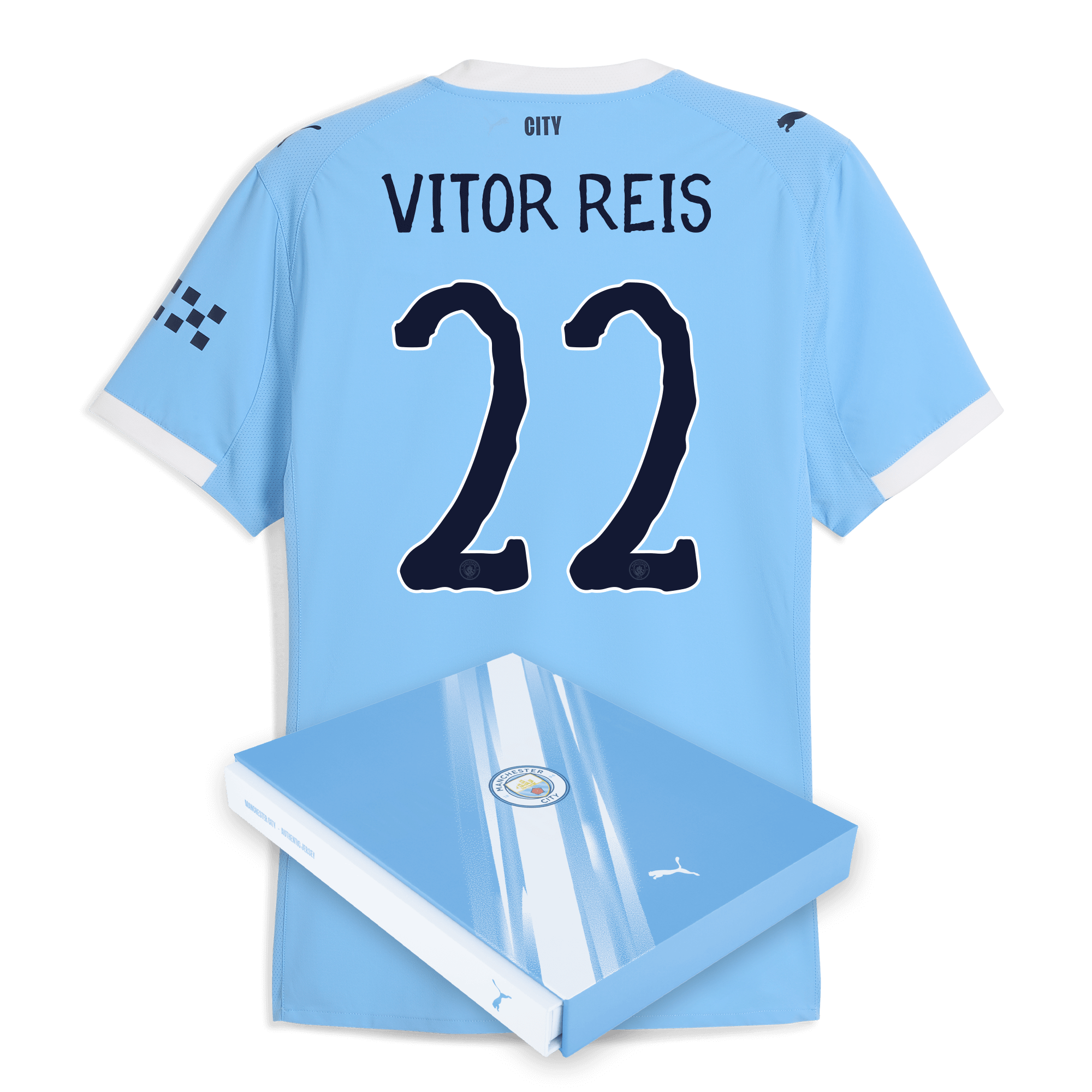 Manchester City manchester city kidsuper home authentic jersey 202526 with vitor reis 22 printing in gift box Collection - ManchesterCitystore.com