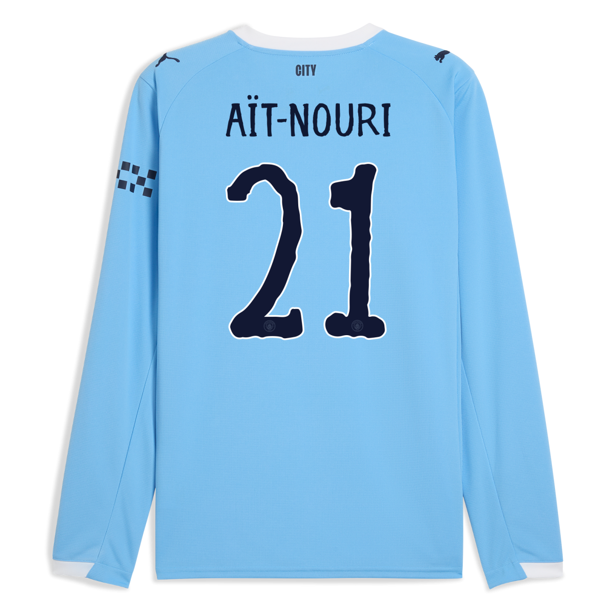 Manchester City manchester city kidsuper home jersey 202526 long sleeve with ait-nouri 21 printing Collection - ManchesterCitystore.com