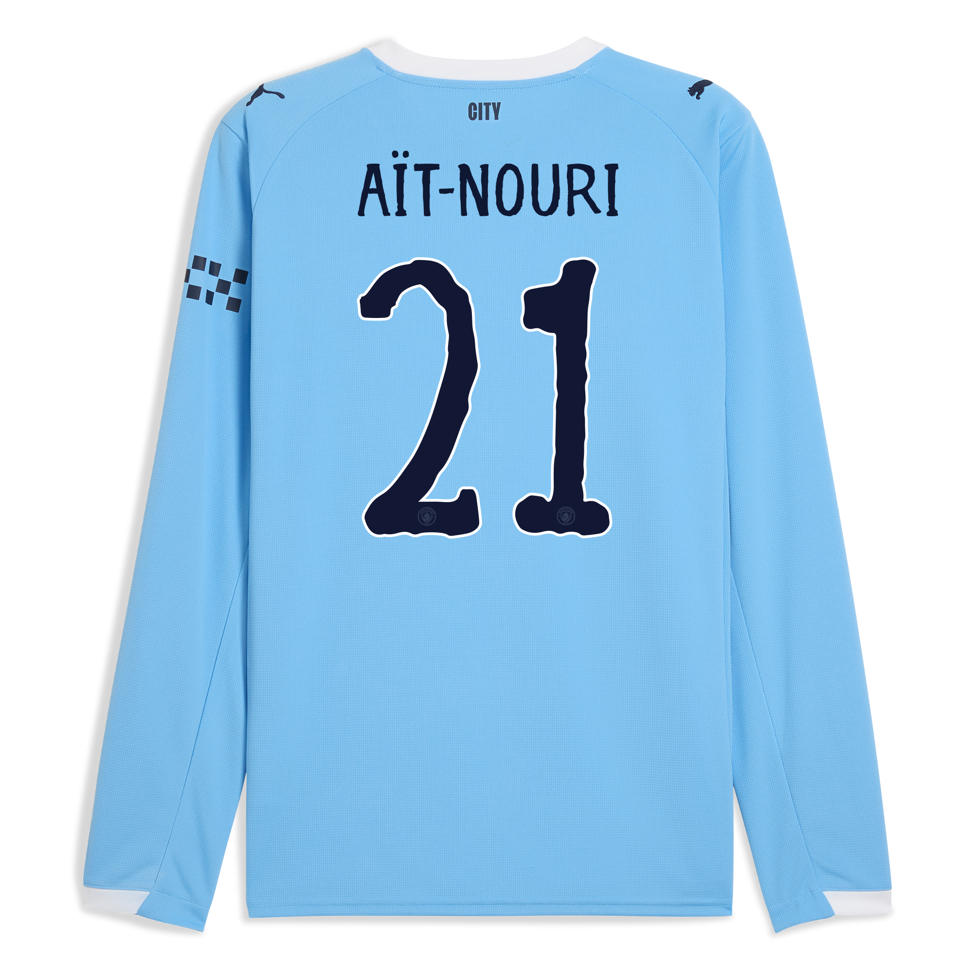 Manchester City manchester city kidsuper home jersey 202526 long sleeve with ait-nouri 21 printing Collection - ManchesterCitystore.com