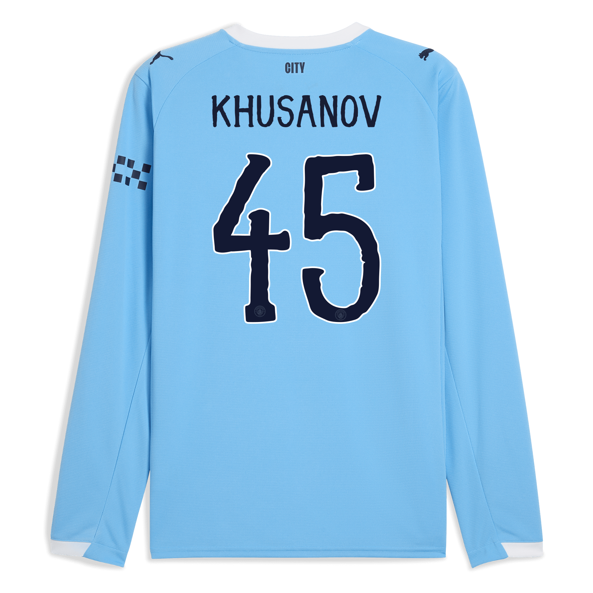 Manchester City manchester city kidsuper home jersey 202526 long sleeve with khusanov 45 printing Collection - ManchesterCitystore.com