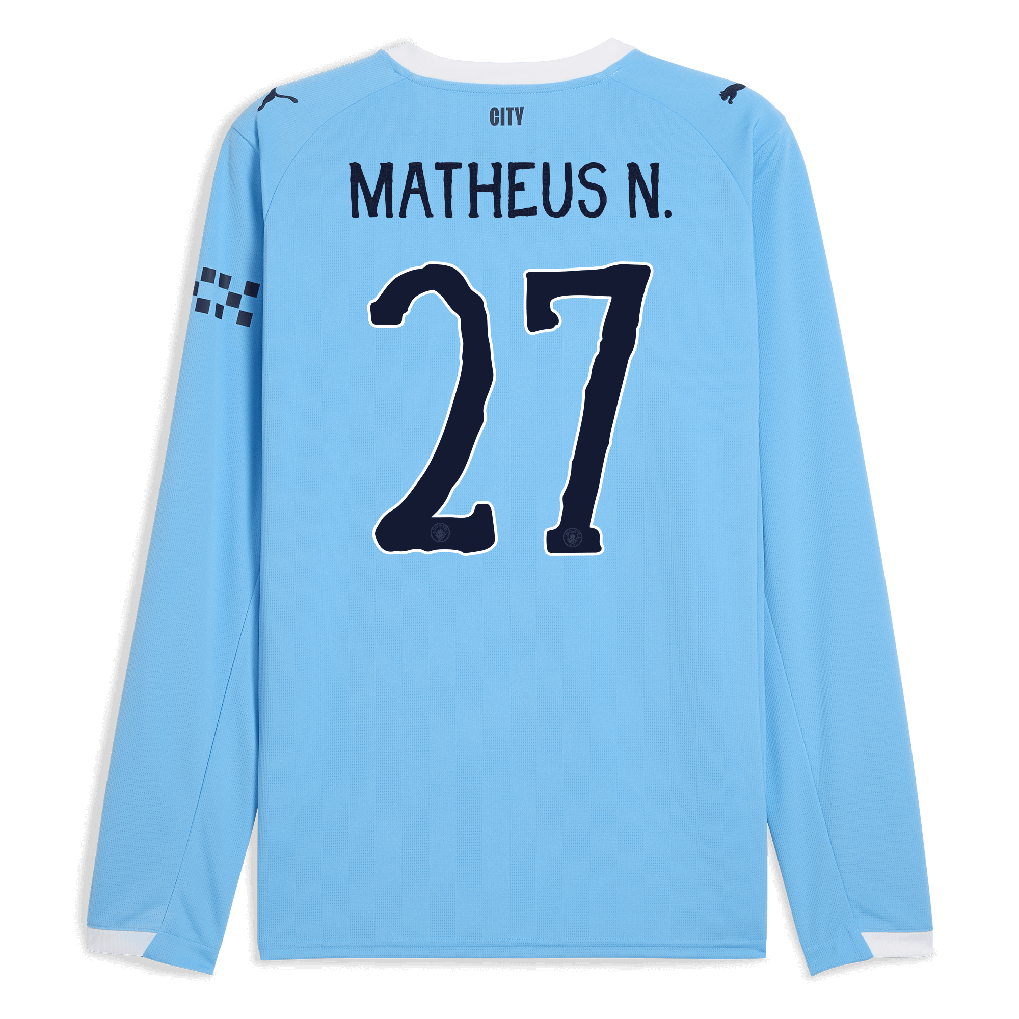Manchester City manchester city kidsuper home jersey 202526 long sleeve with matheus n. 27 printing Collection - ManchesterCitystore.com