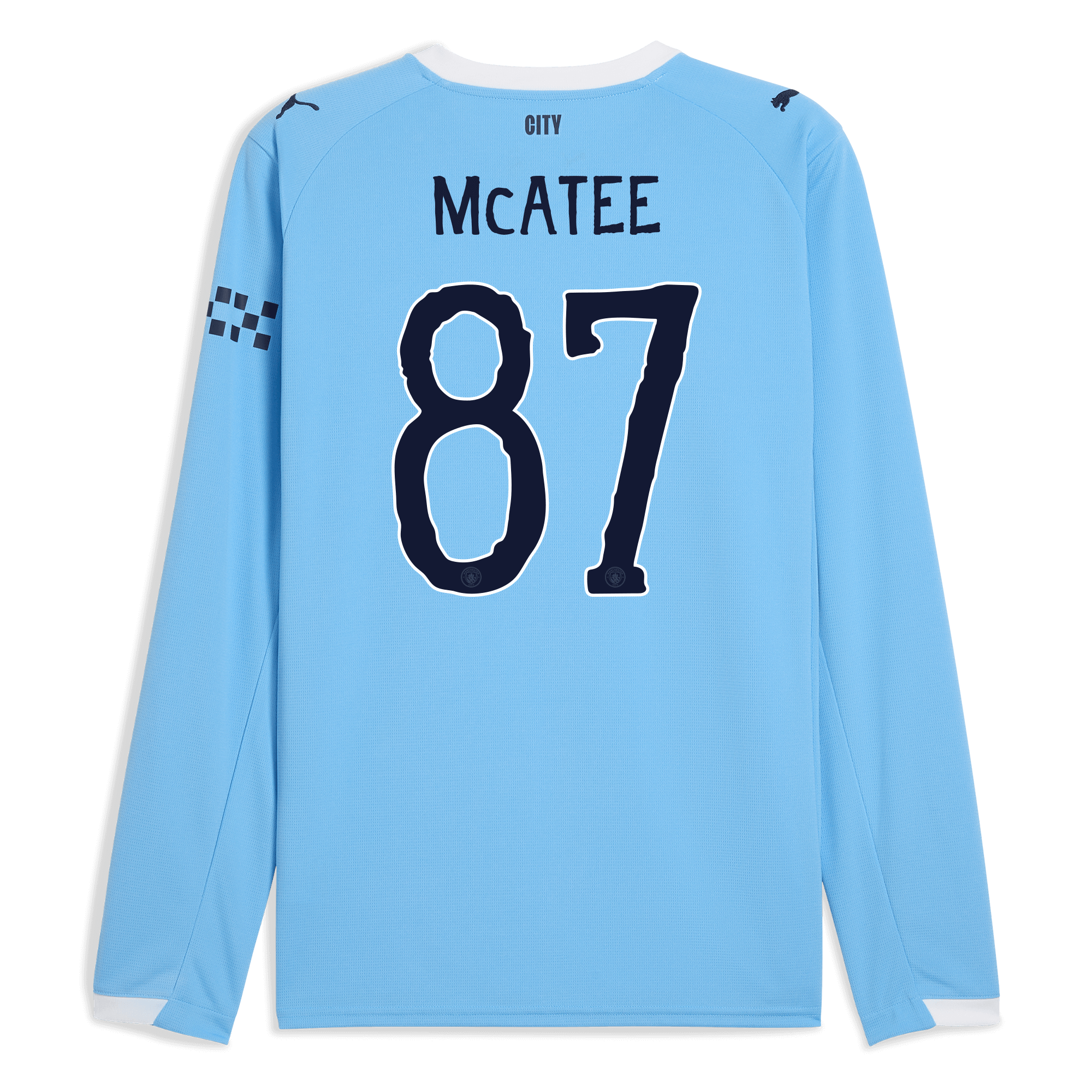 Manchester City manchester city kidsuper home jersey 202526 long sleeve with mcatee 87 printing Collection - ManchesterCitystore.com