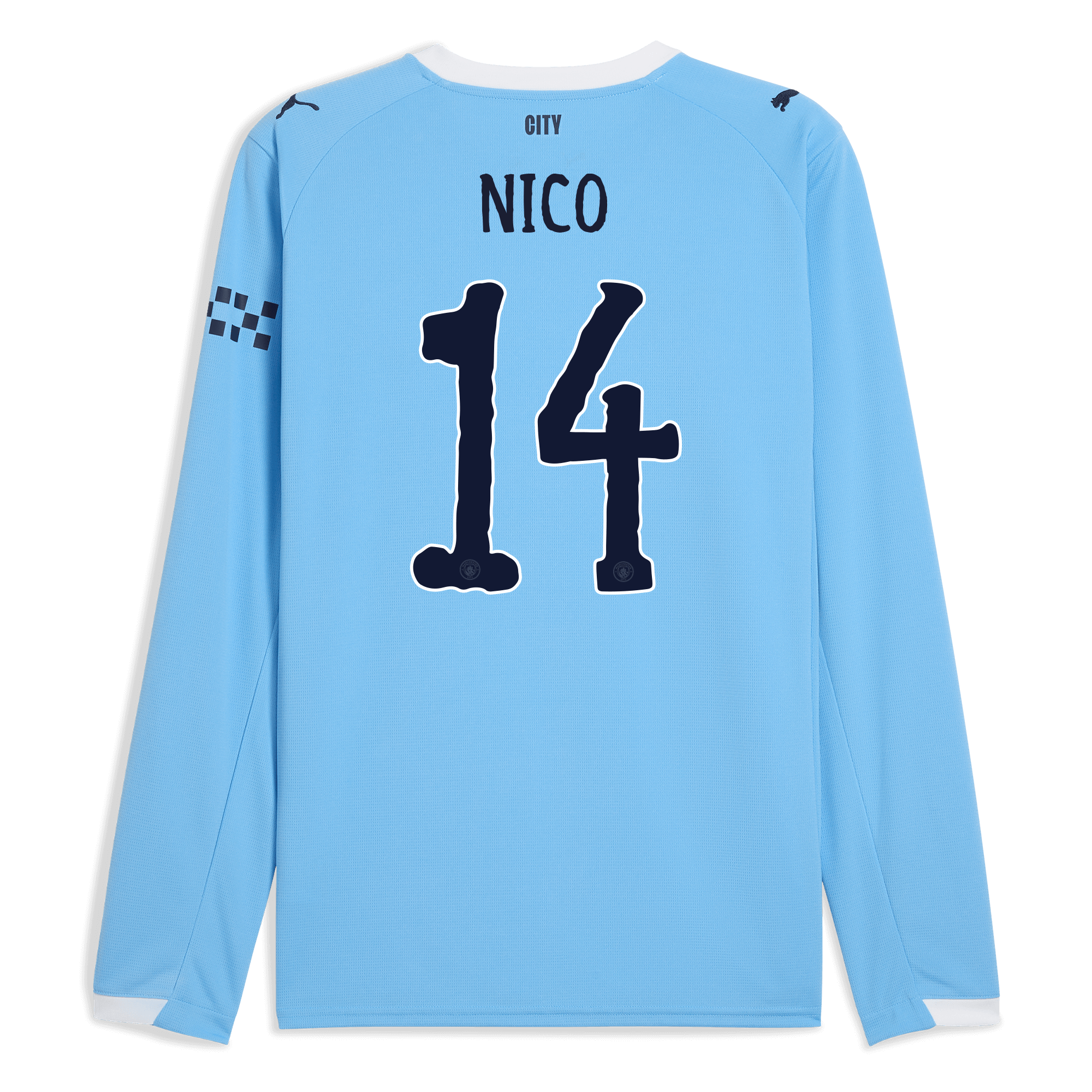 Manchester City manchester city kidsuper home jersey 202526 long sleeve with nico 14 printing Collection - ManchesterCitystore.com