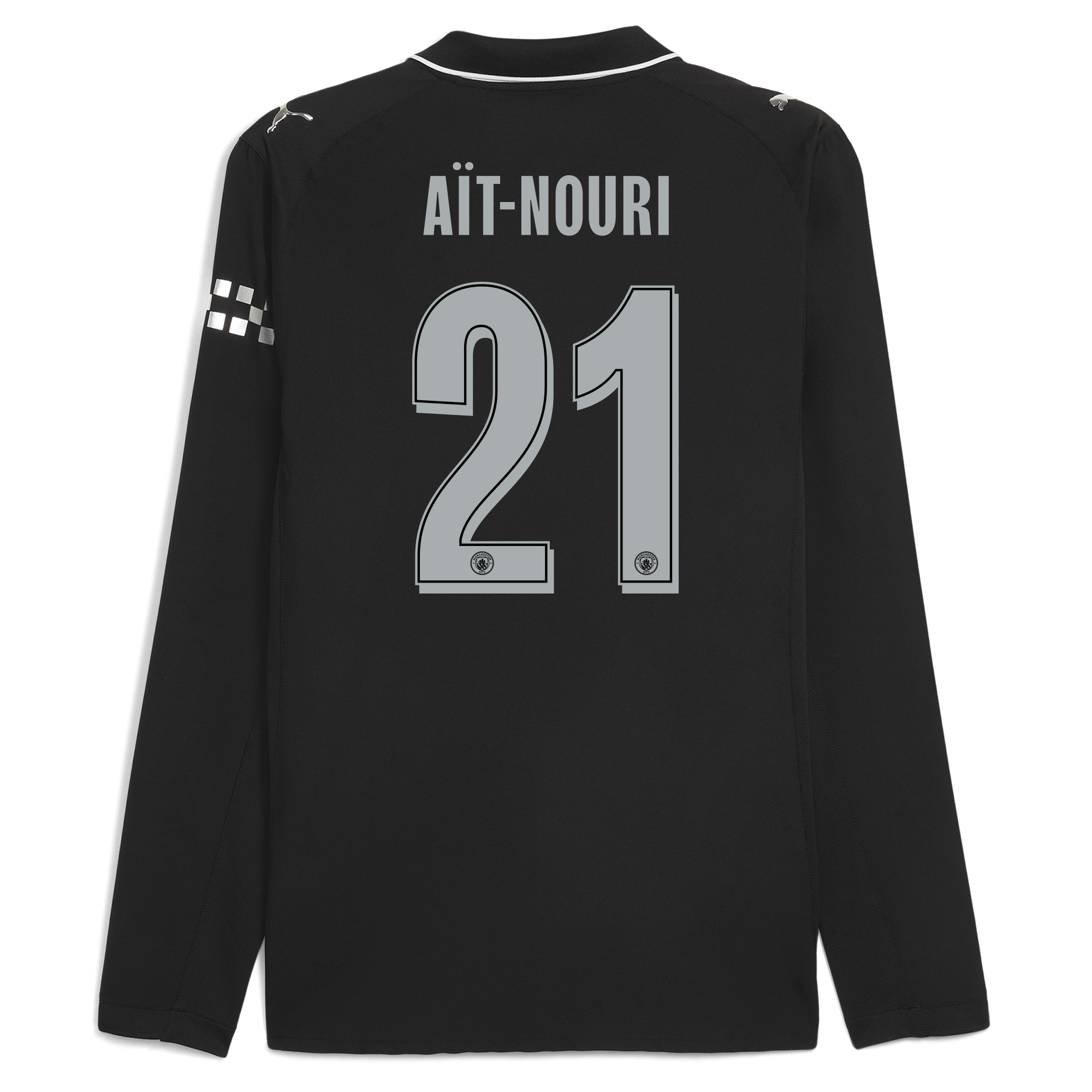 Manchester City manchester city man city away authentic jersey 202526 long sleeve with ait-nouri 21 printing Collection - ManchesterCitystore.com
