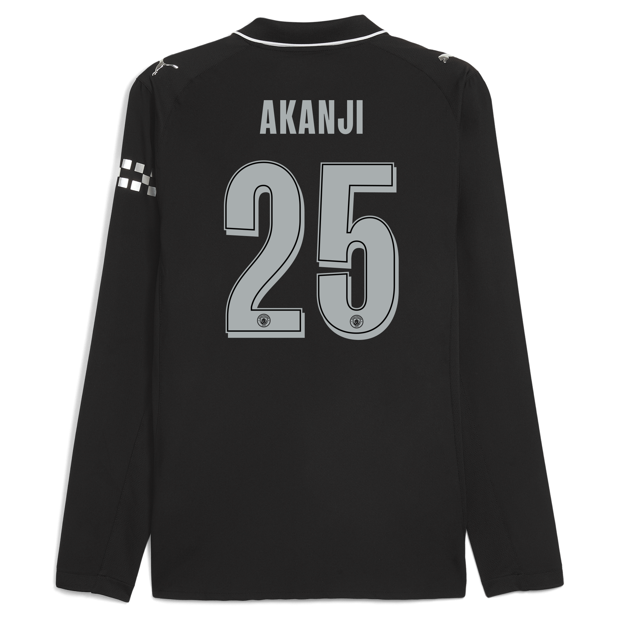 Manchester City manchester city man city away authentic jersey 202526 long sleeve with akanji 25 printing Collection - ManchesterCitystore.com