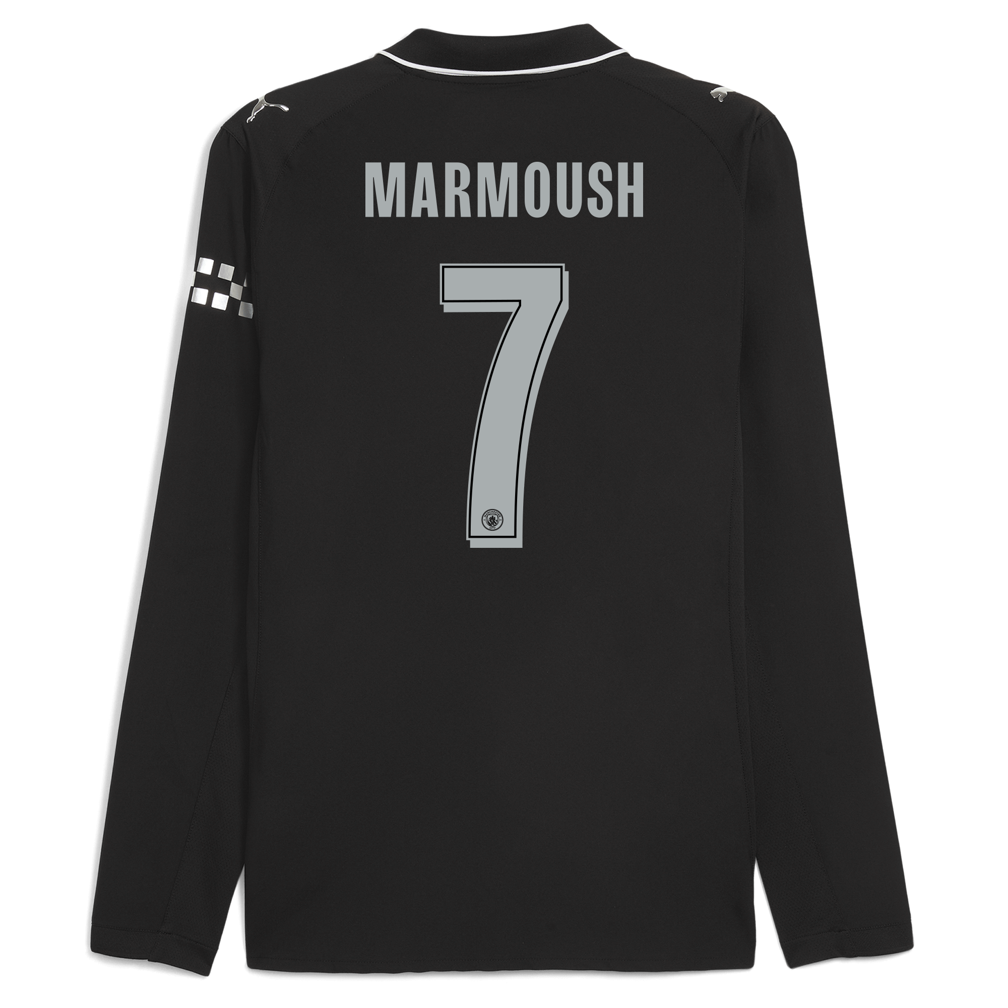 Manchester City manchester city man city away authentic jersey 202526 long sleeve with marmoush 7 printing Collection - ManchesterCitystore.com