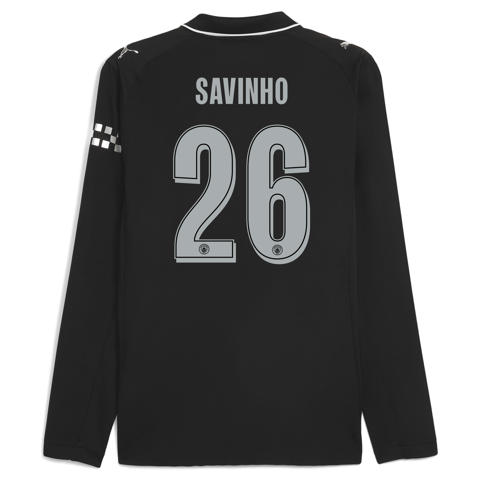 Manchester City manchester city man city away authentic jersey 202526 long sleeve with savinho 26 printing Collection - ManchesterCitystore.com