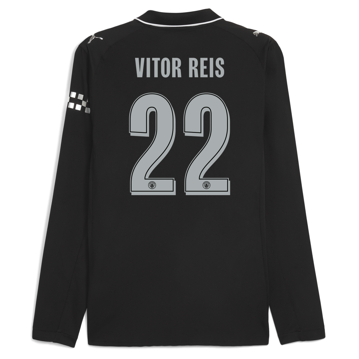 Manchester City manchester city man city away authentic jersey 202526 long sleeve with vitor reis 22 printing Collection - ManchesterCitystore.com