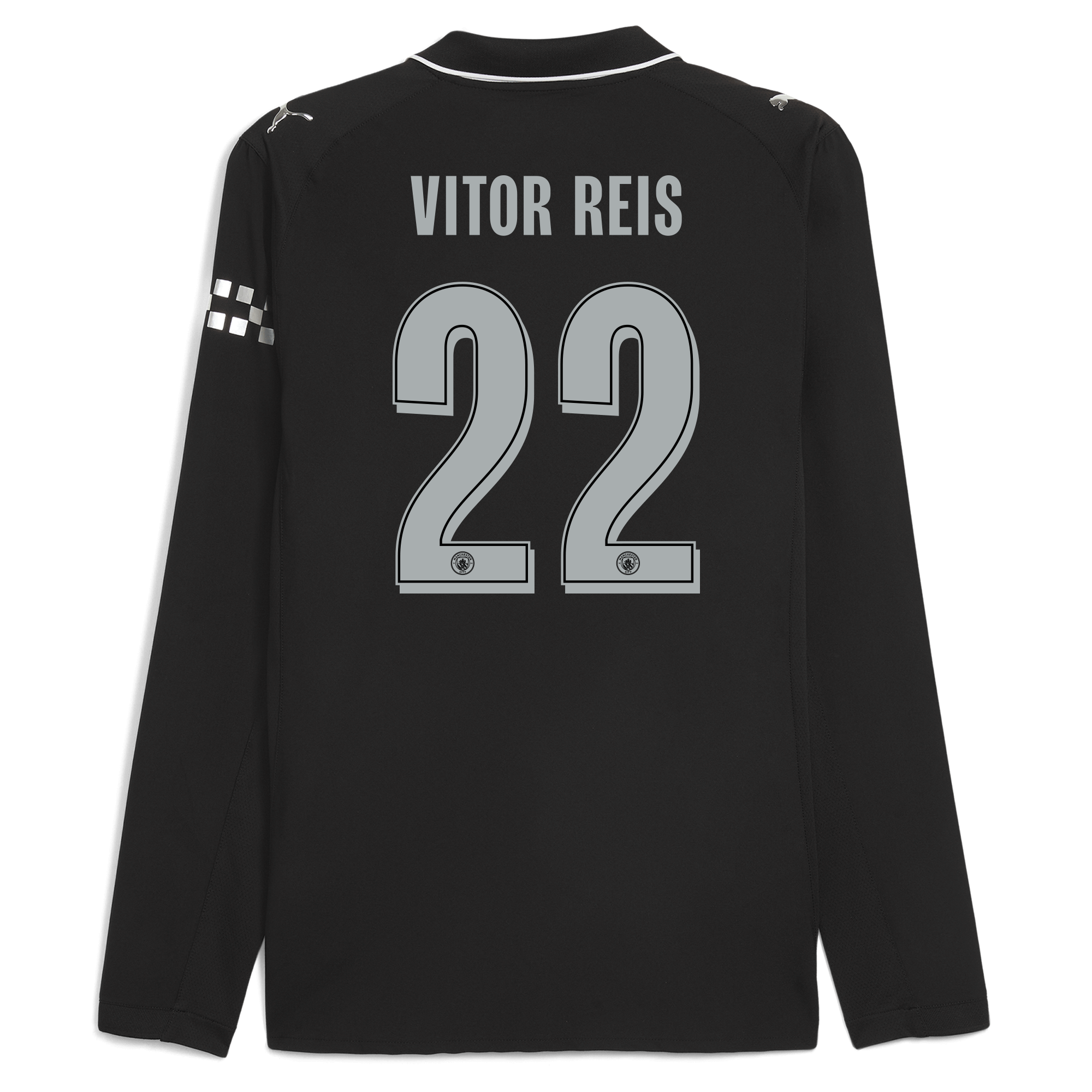 Manchester City manchester city man city away authentic jersey 202526 long sleeve with vitor reis 22 printing Collection - ManchesterCitystore.com
