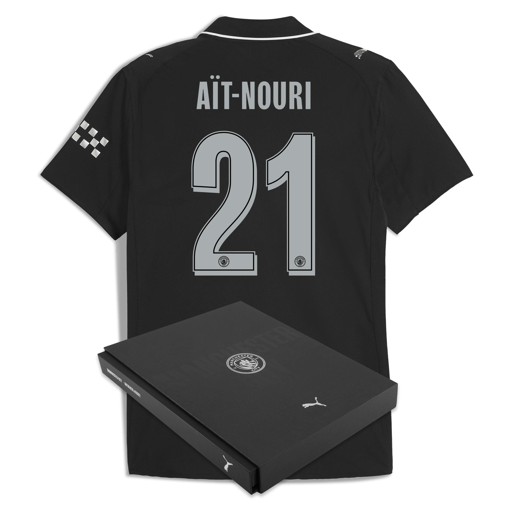 Manchester City manchester city man city away authentic jersey 202526 with ait-nouri 21 printing in gift box Collection - ManchesterCitystore.com