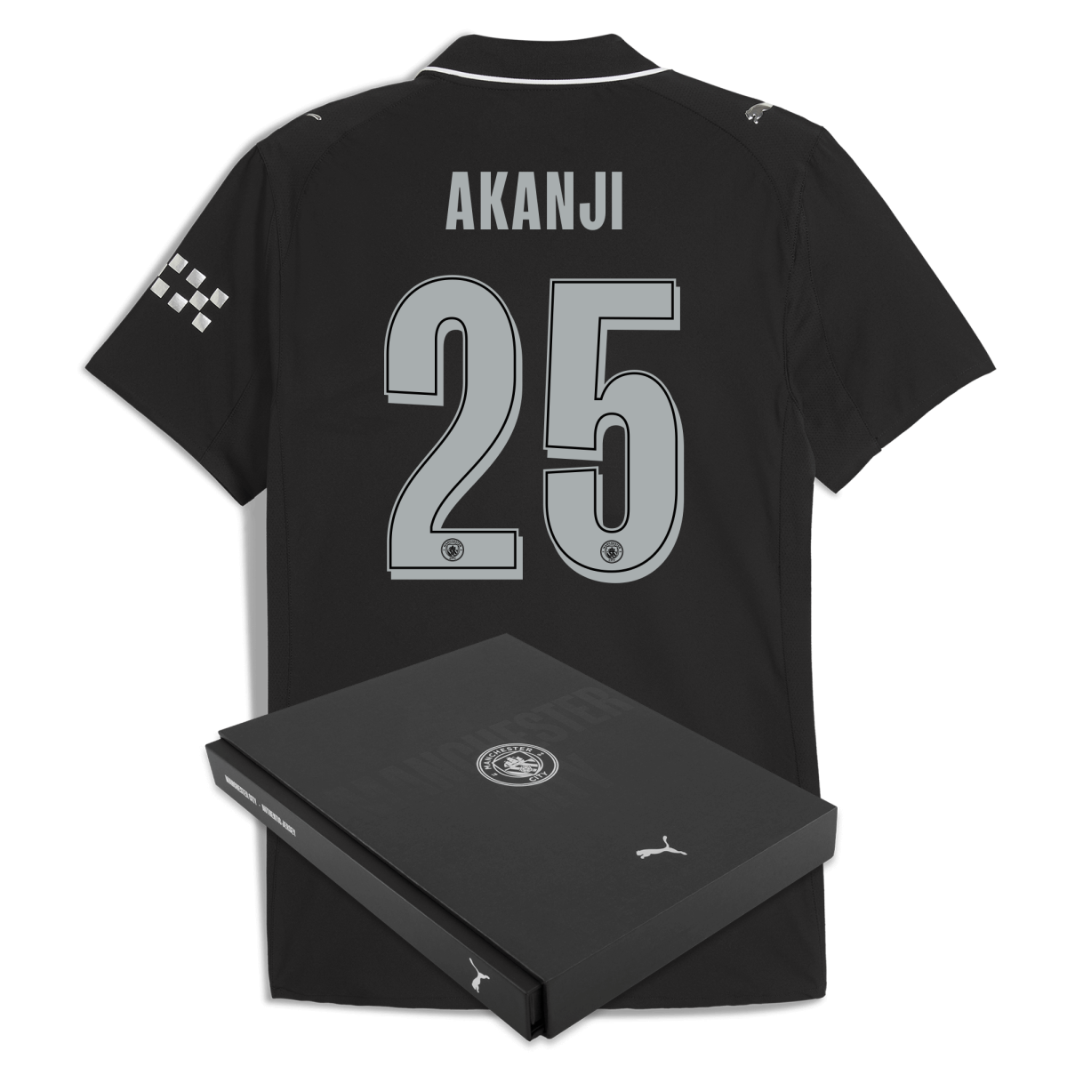 Manchester City manchester city man city away authentic jersey 202526 with akanji 25 printing in gift box Collection - ManchesterCitystore.com