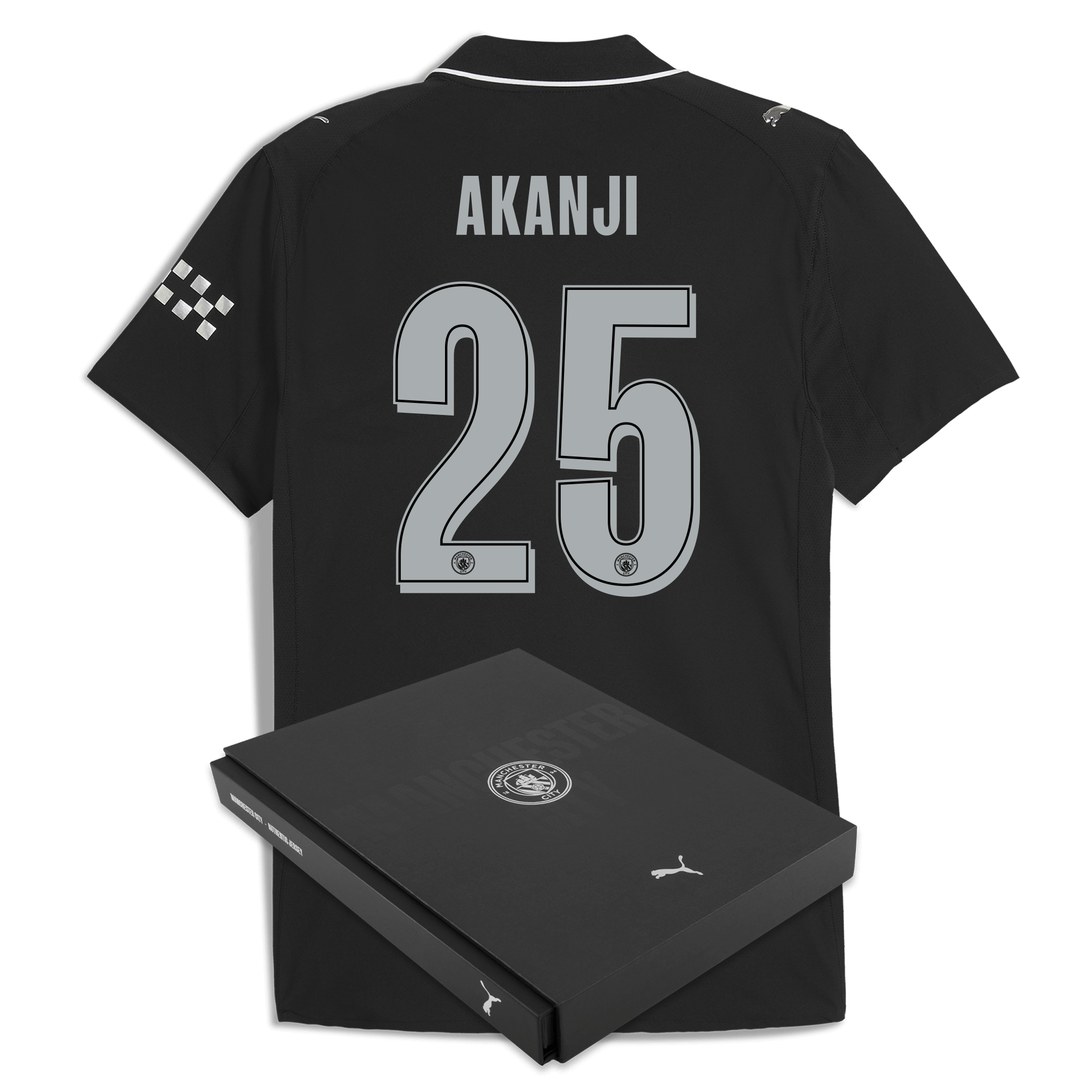 Manchester City manchester city man city away authentic jersey 202526 with akanji 25 printing in gift box Collection - ManchesterCitystore.com