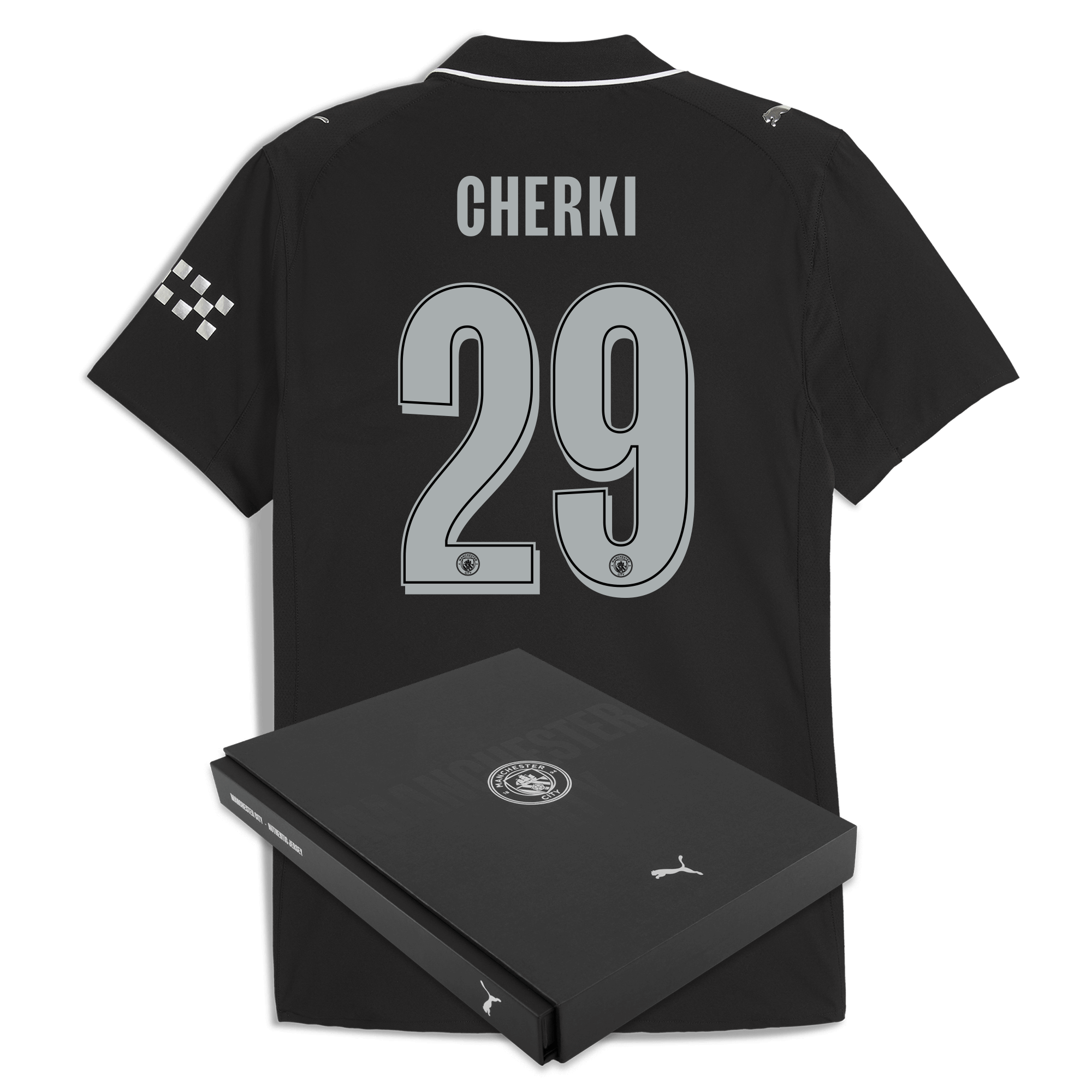 Manchester City manchester city man city away authentic jersey 202526 with cherki 29 printing in gift box Collection - ManchesterCitystore.com