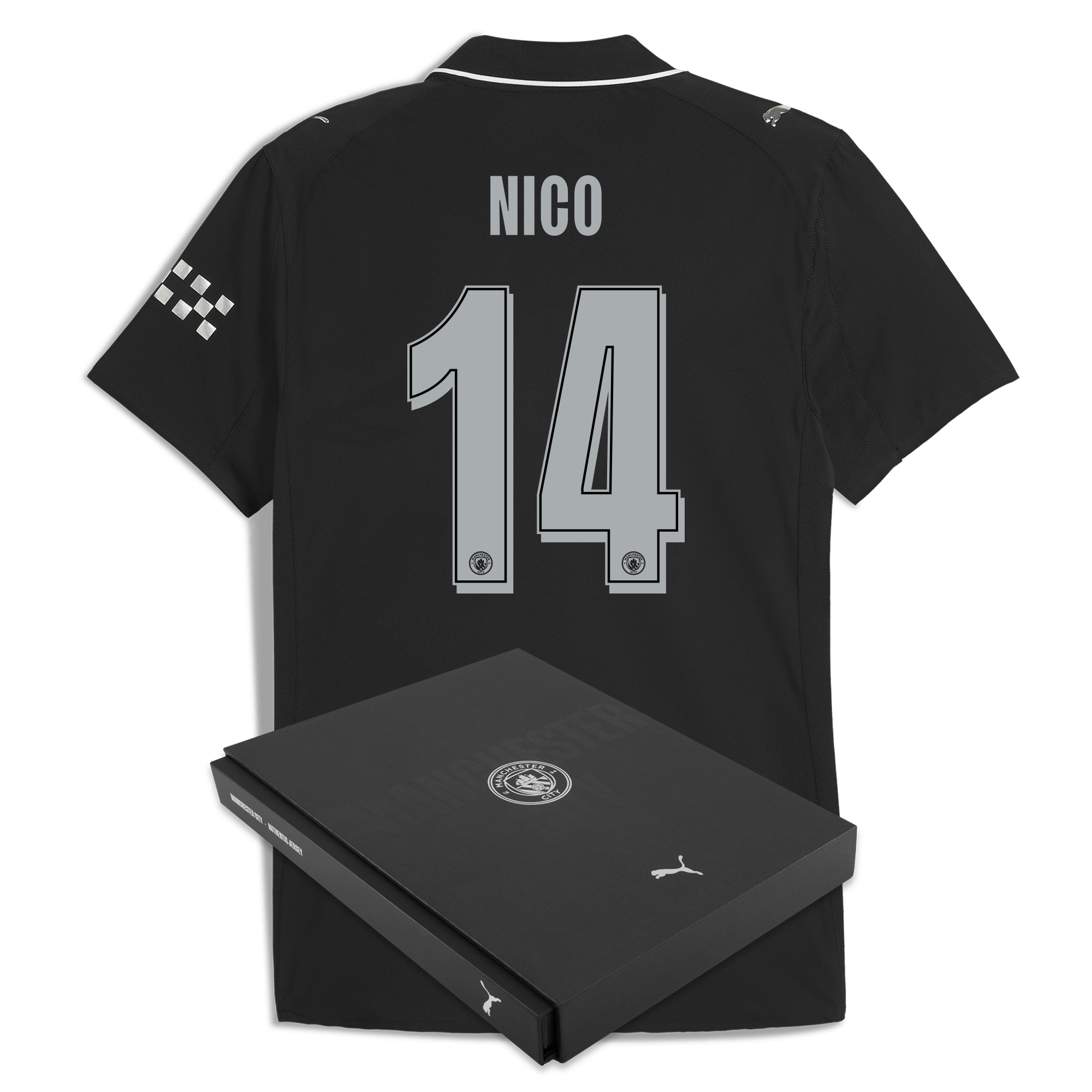 Manchester City manchester city man city away authentic jersey 202526 with nico 14 printing in gift box Collection - ManchesterCitystore.com