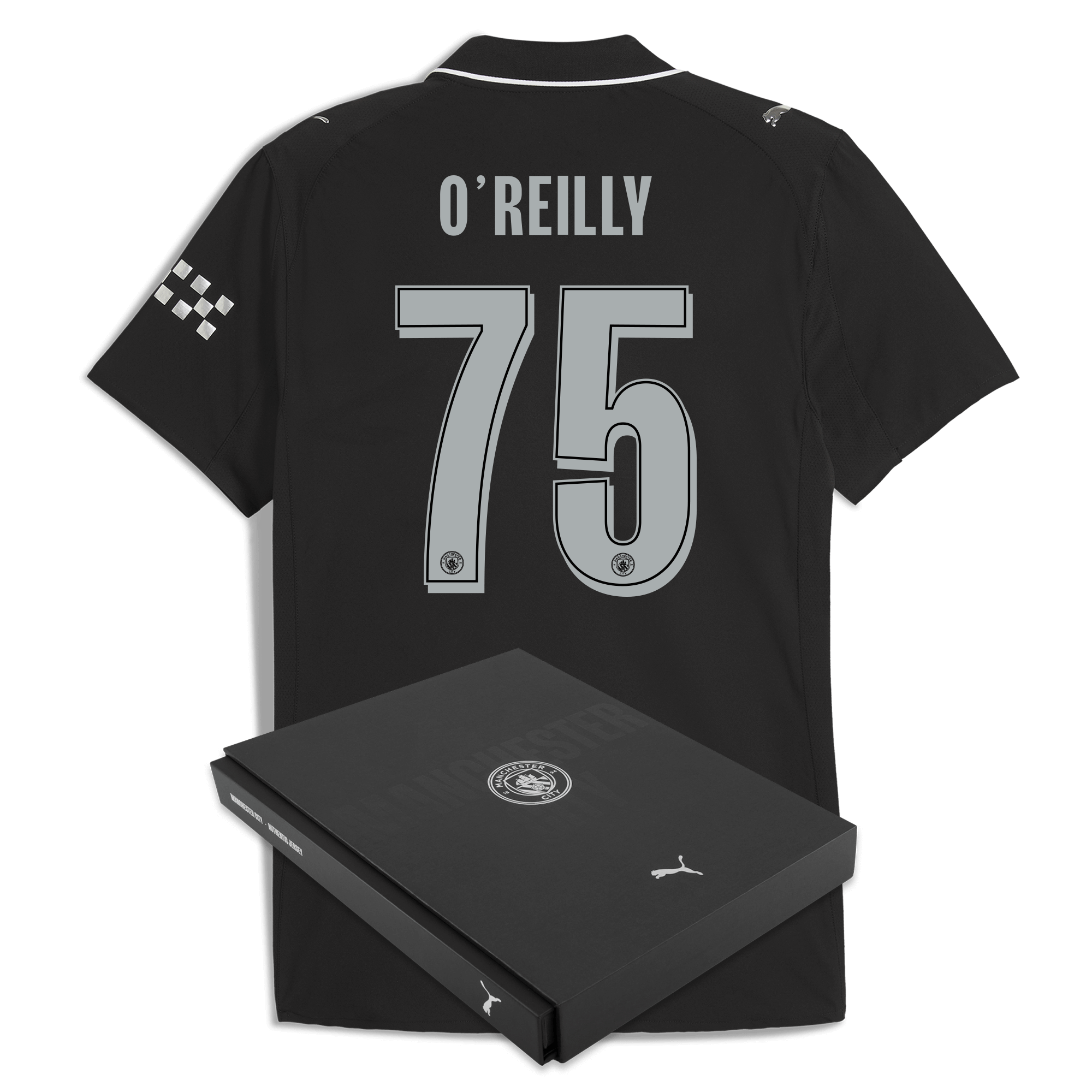 Manchester City manchester city man city away authentic jersey 202526 with oreilly 75 printing in gift box Collection - ManchesterCitystore.com