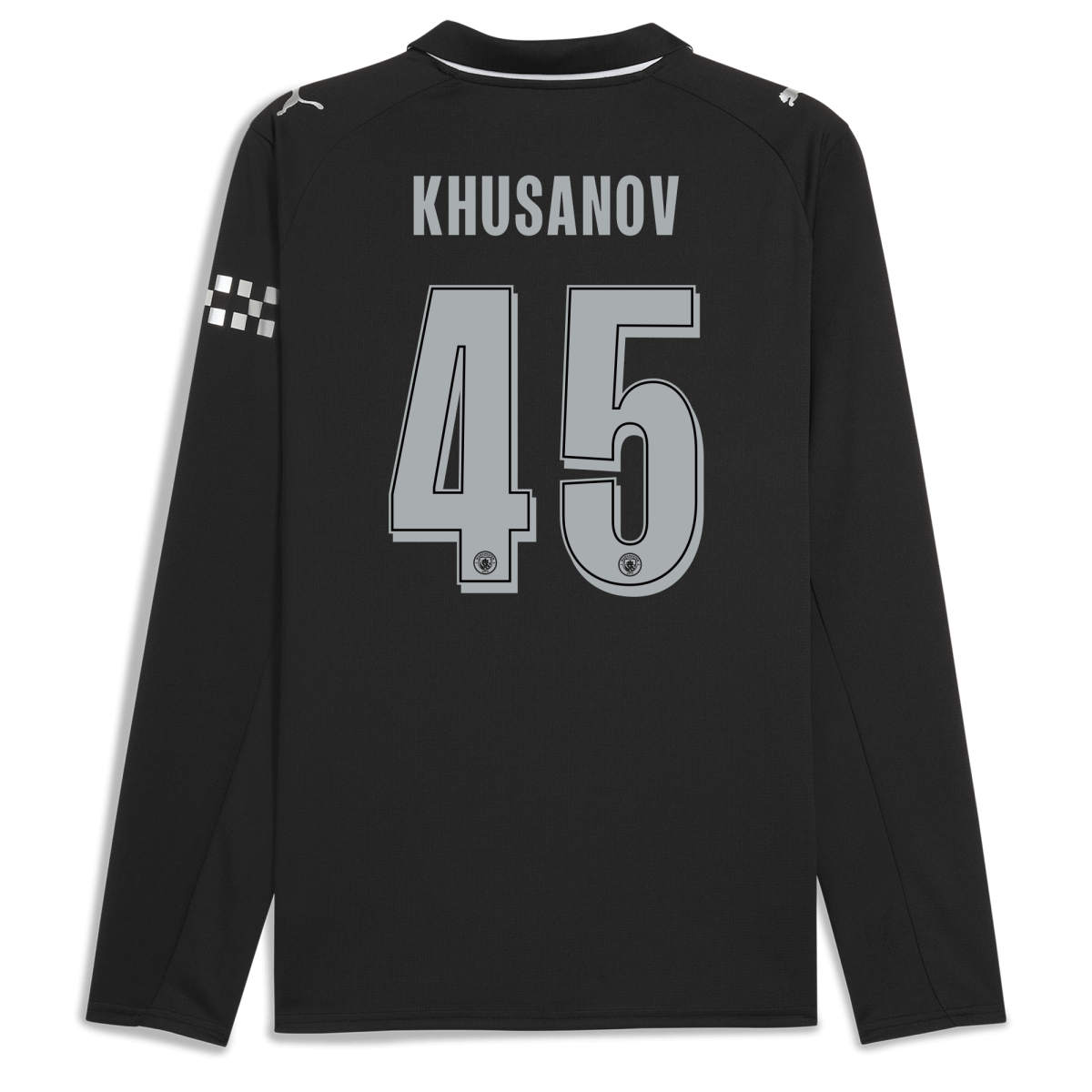Manchester City manchester city man city away jersey 202526 long sleeve with khusanov 45 printing Collection - ManchesterCitystore.com