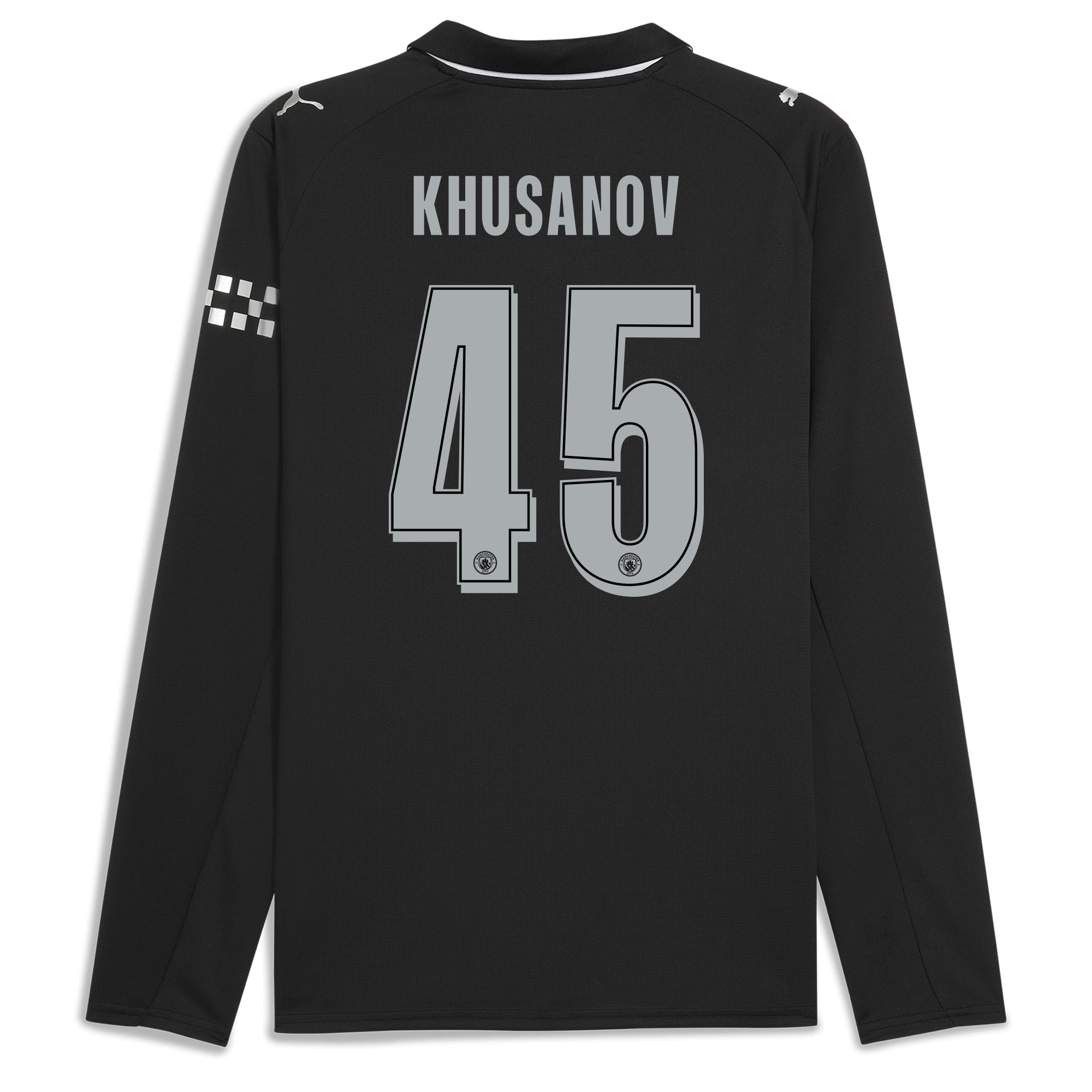 Manchester City manchester city man city away jersey 202526 long sleeve with khusanov 45 printing Collection - ManchesterCitystore.com