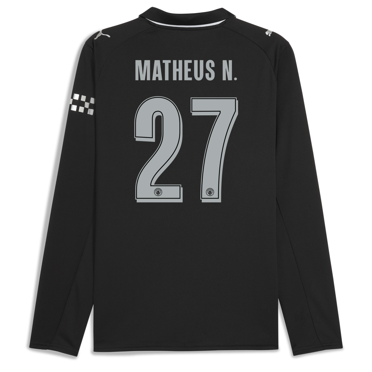 Manchester City manchester city man city away jersey 202526 long sleeve with matheus n. 27 printing Collection - ManchesterCitystore.com