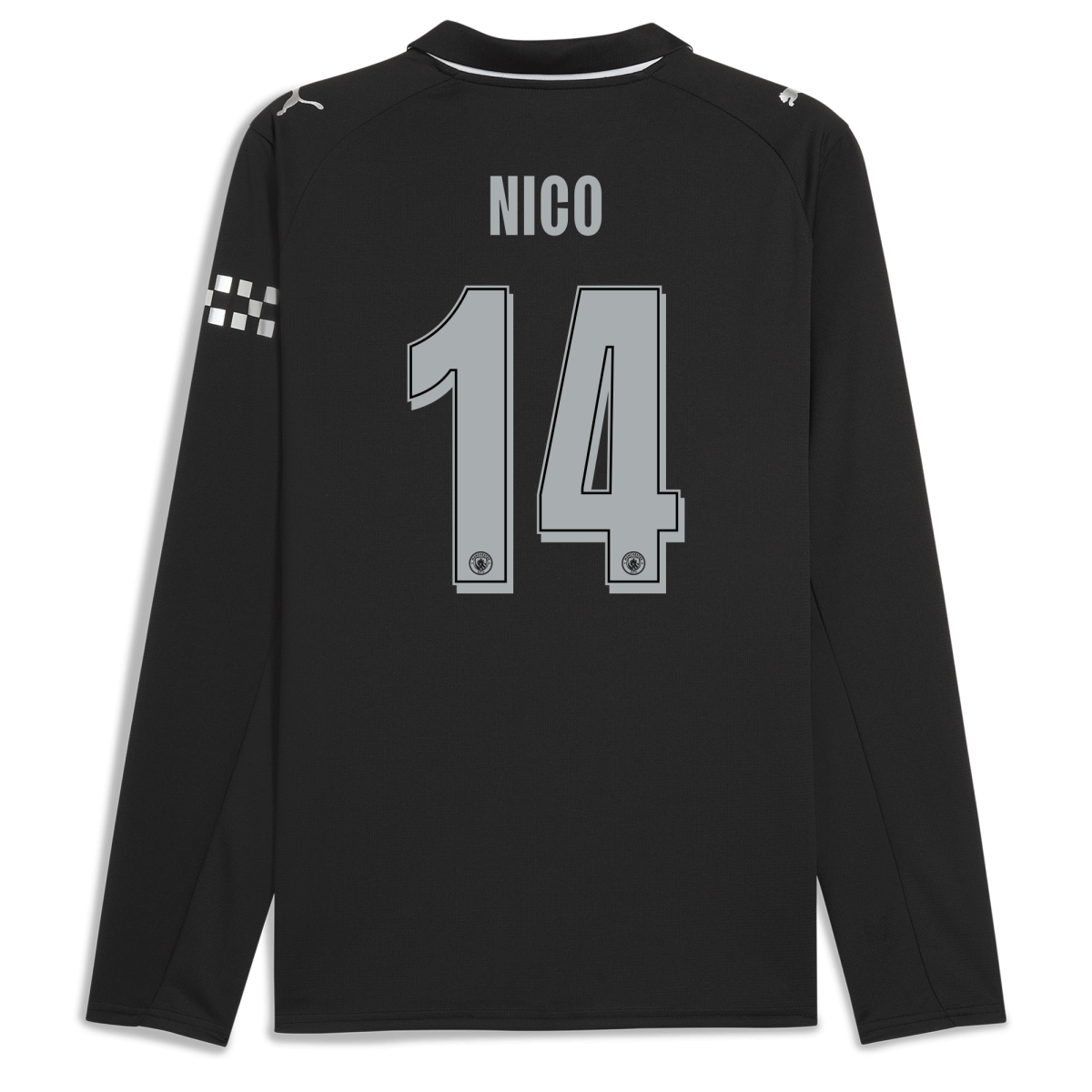 Manchester City manchester city man city away jersey 202526 long sleeve with nico 14 printing Collection - ManchesterCitystore.com