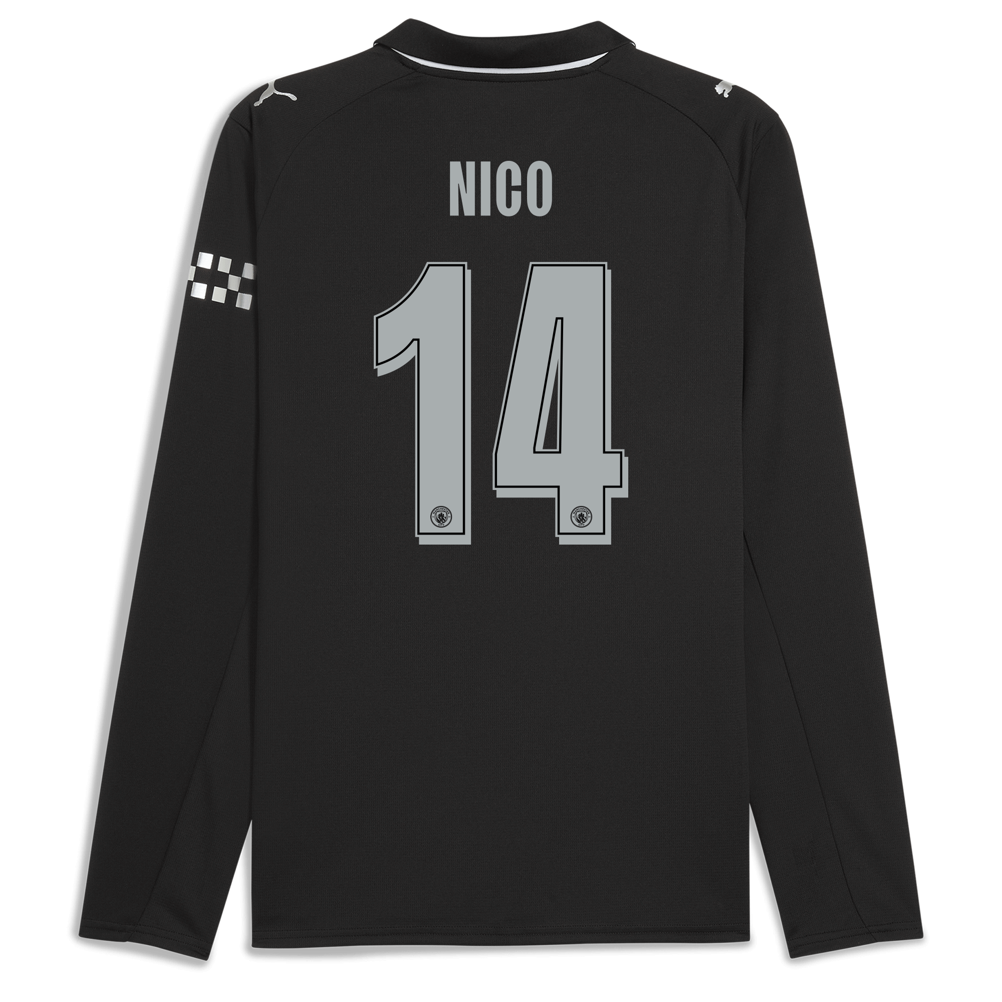 Manchester City manchester city man city away jersey 202526 long sleeve with nico 14 printing Collection - ManchesterCitystore.com
