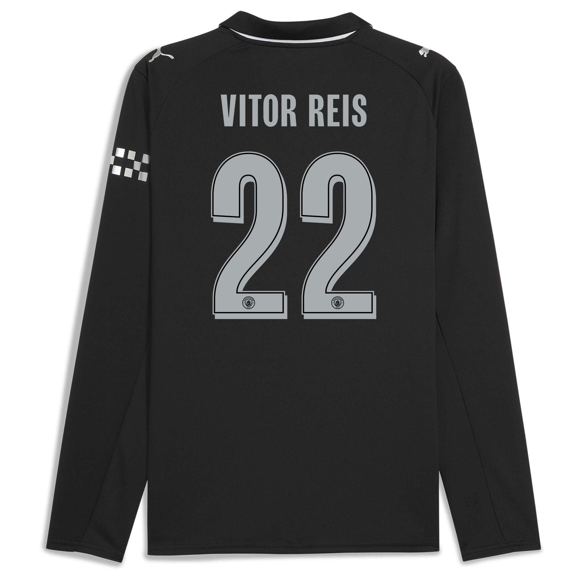 Manchester City manchester city man city away jersey 202526 long sleeve with vitor reis 22 printing Collection - ManchesterCitystore.com