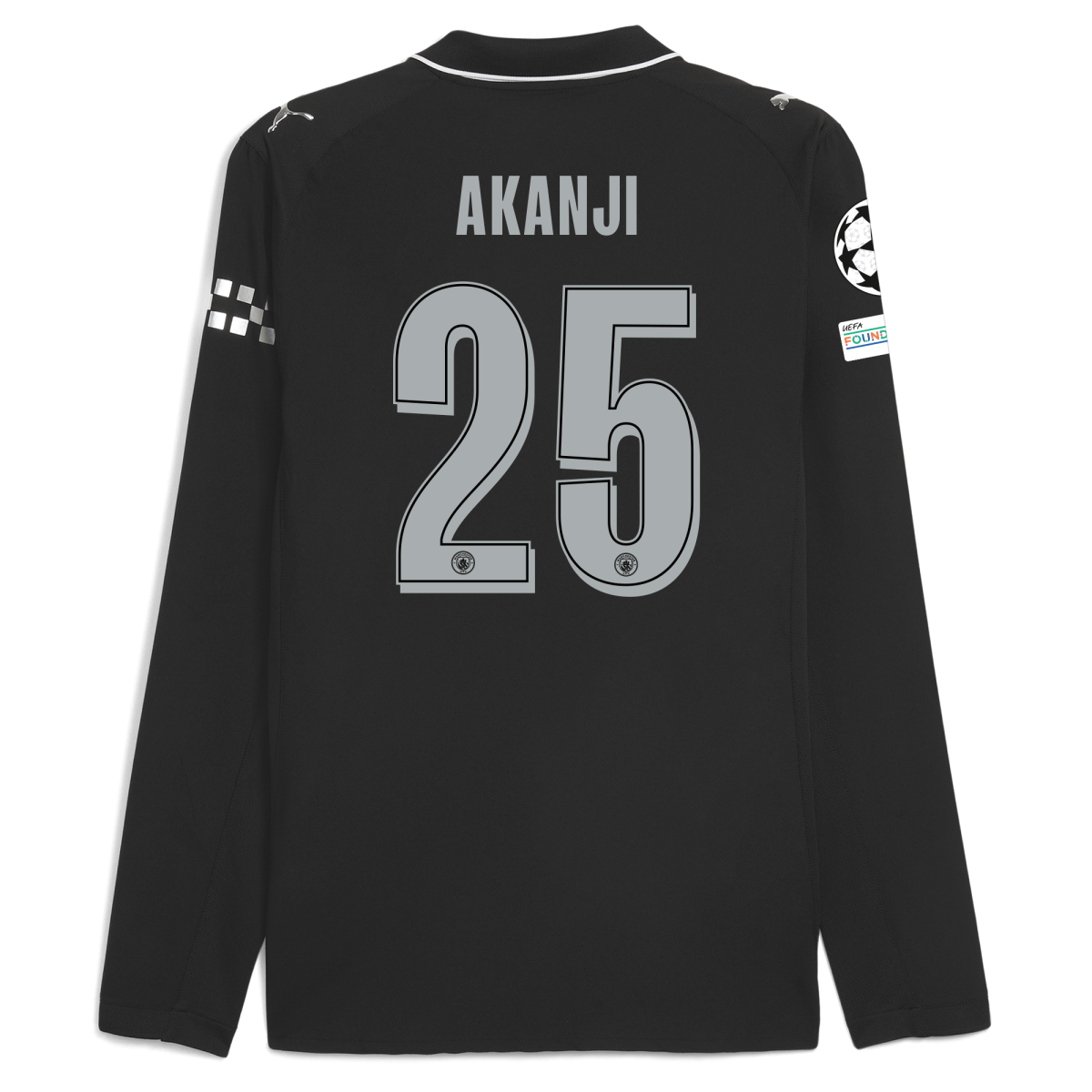 Manchester City manchester city man city champions league away authentic jersey 202526 long sleeve with akanji 25 printing Collection - ManchesterCitystore.com