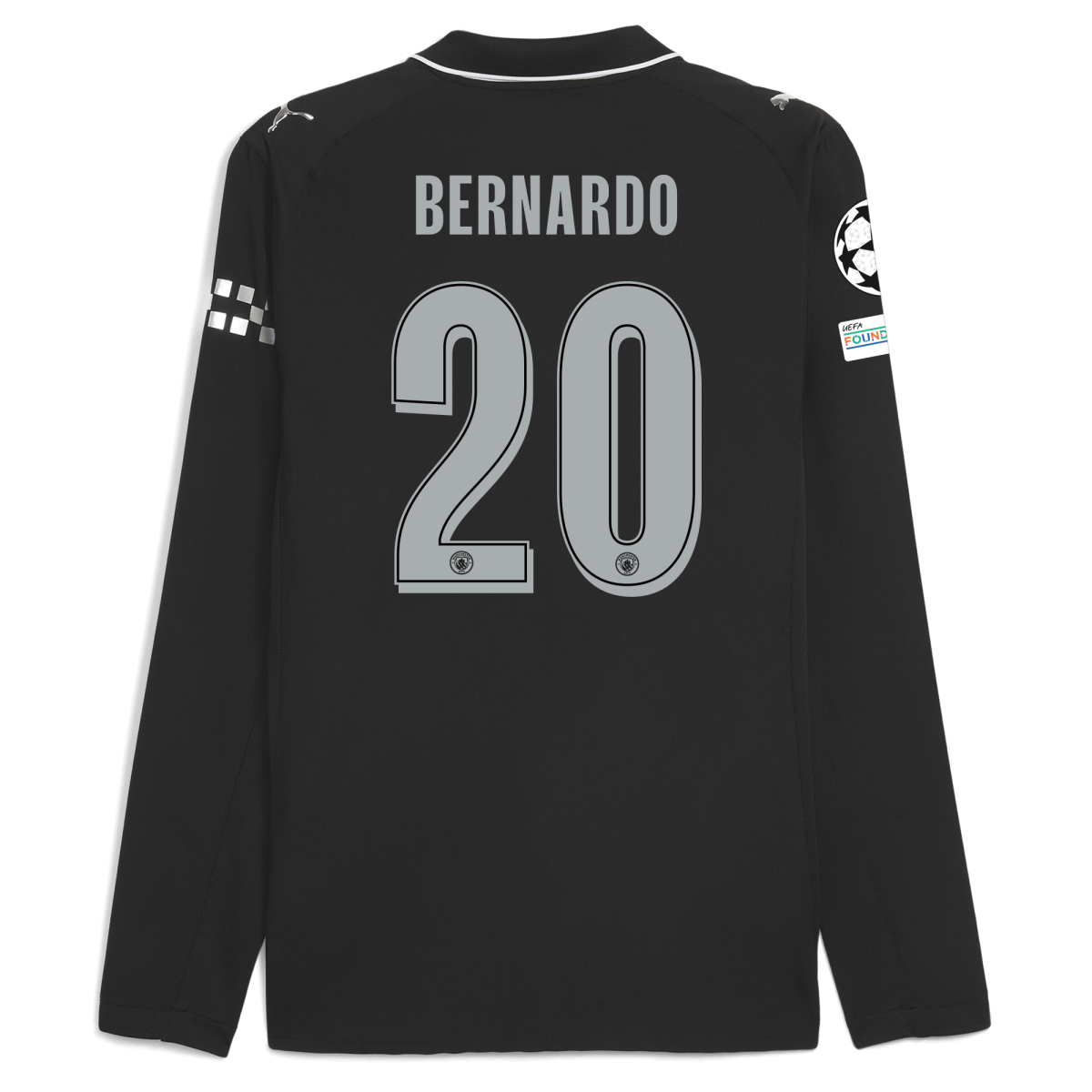 Manchester City manchester city man city champions league away authentic jersey 202526 long sleeve with bernardo 20 printing Collection - ManchesterCitystore.com