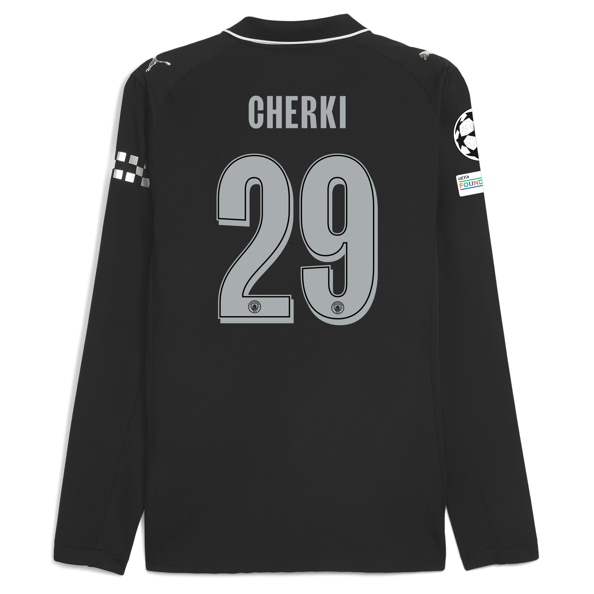 Manchester City manchester city man city champions league away authentic jersey 202526 long sleeve with cherki 29 printing Collection - ManchesterCitystore.com