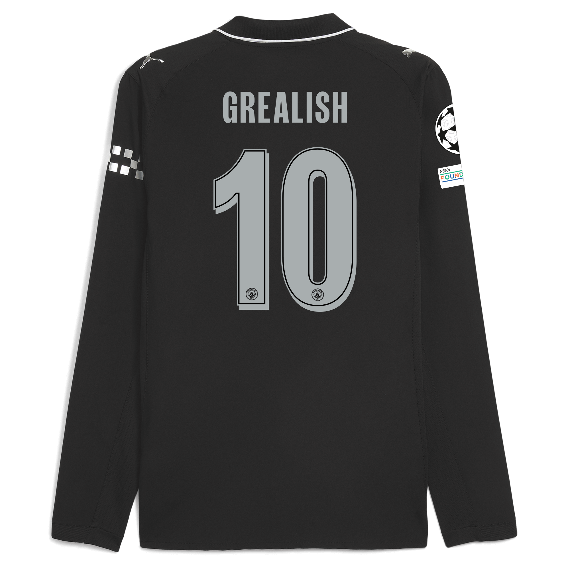 Manchester City manchester city man city champions league away authentic jersey 202526 long sleeve with grealish 10 printing Collection - ManchesterCitystore.com