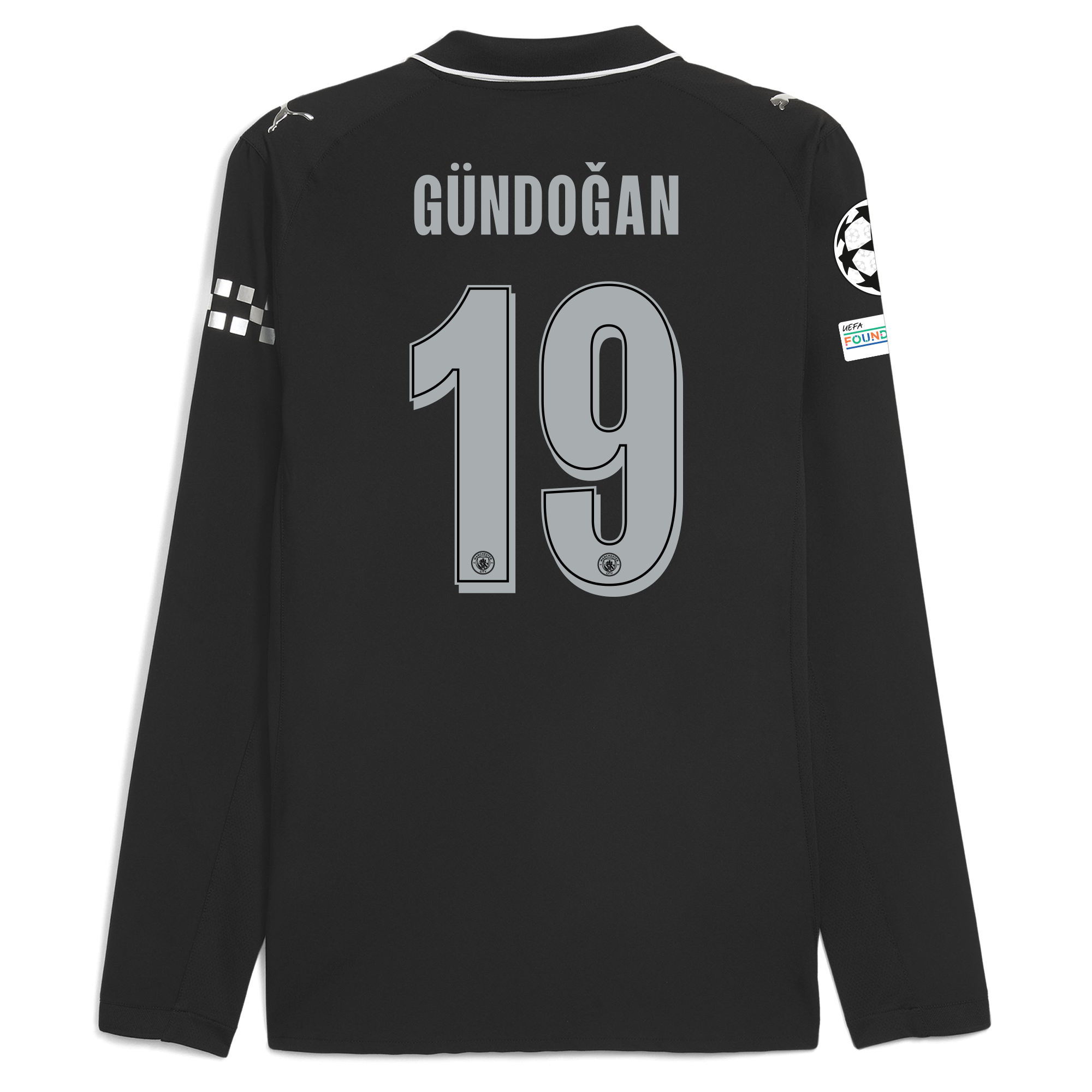 Manchester City manchester city man city champions league away authentic jersey 202526 long sleeve with gundogan 19 printing Collection - ManchesterCitystore.com