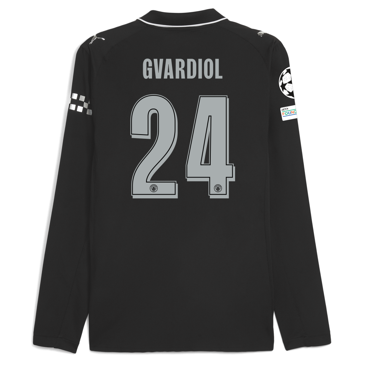 Manchester City manchester city man city champions league away authentic jersey 202526 long sleeve with gvardiol 24 printing Collection - ManchesterCitystore.com
