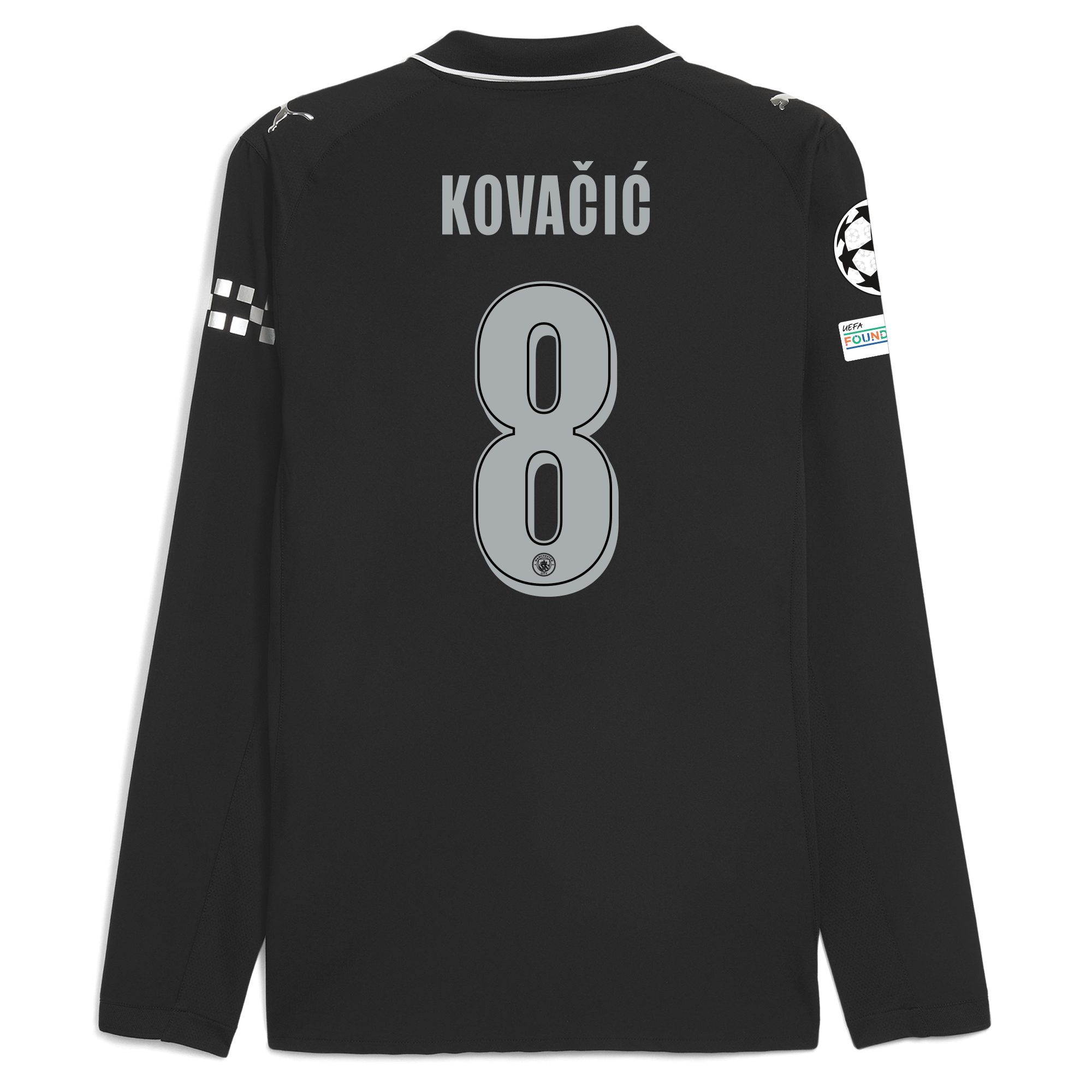Manchester City manchester city man city champions league away authentic jersey 202526 long sleeve with kovacic 8 printing Collection - ManchesterCitystore.com
