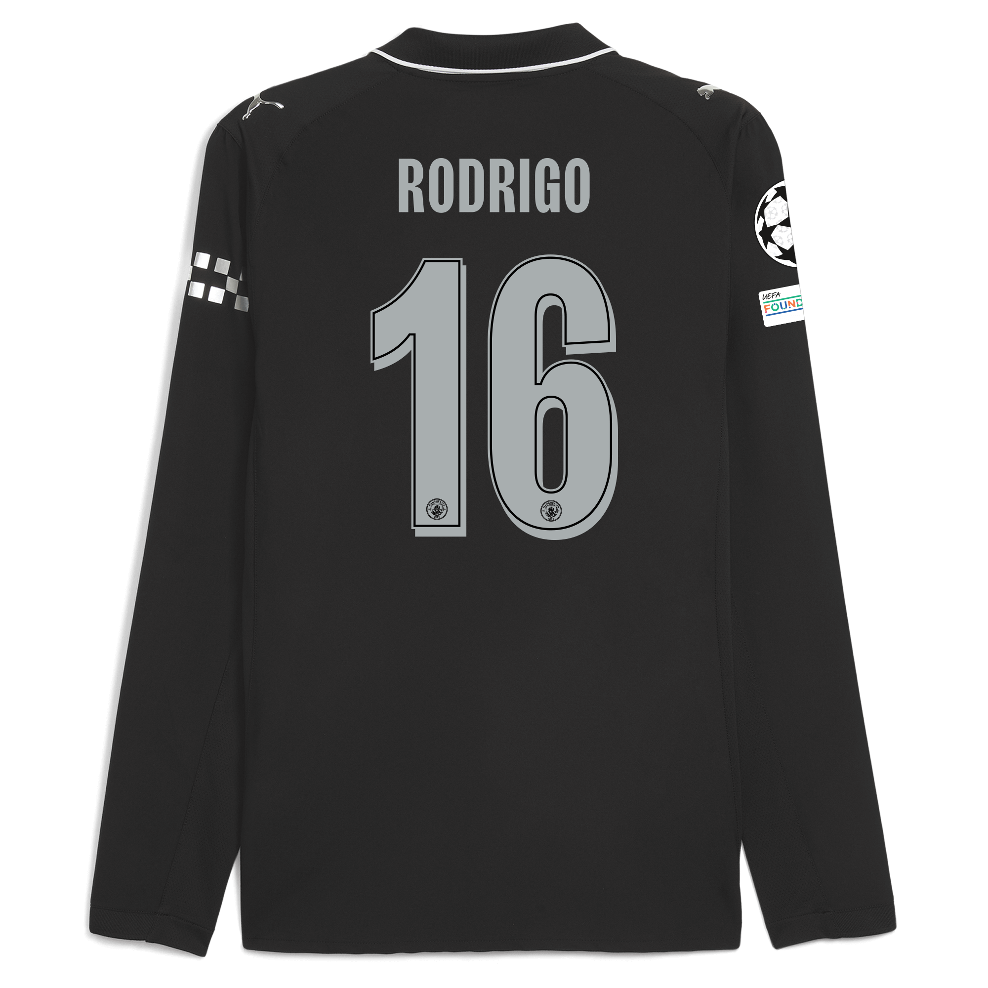 Manchester City manchester city man city champions league away authentic jersey 202526 long sleeve with rodrigo 16 printing Collection - ManchesterCitystore.com