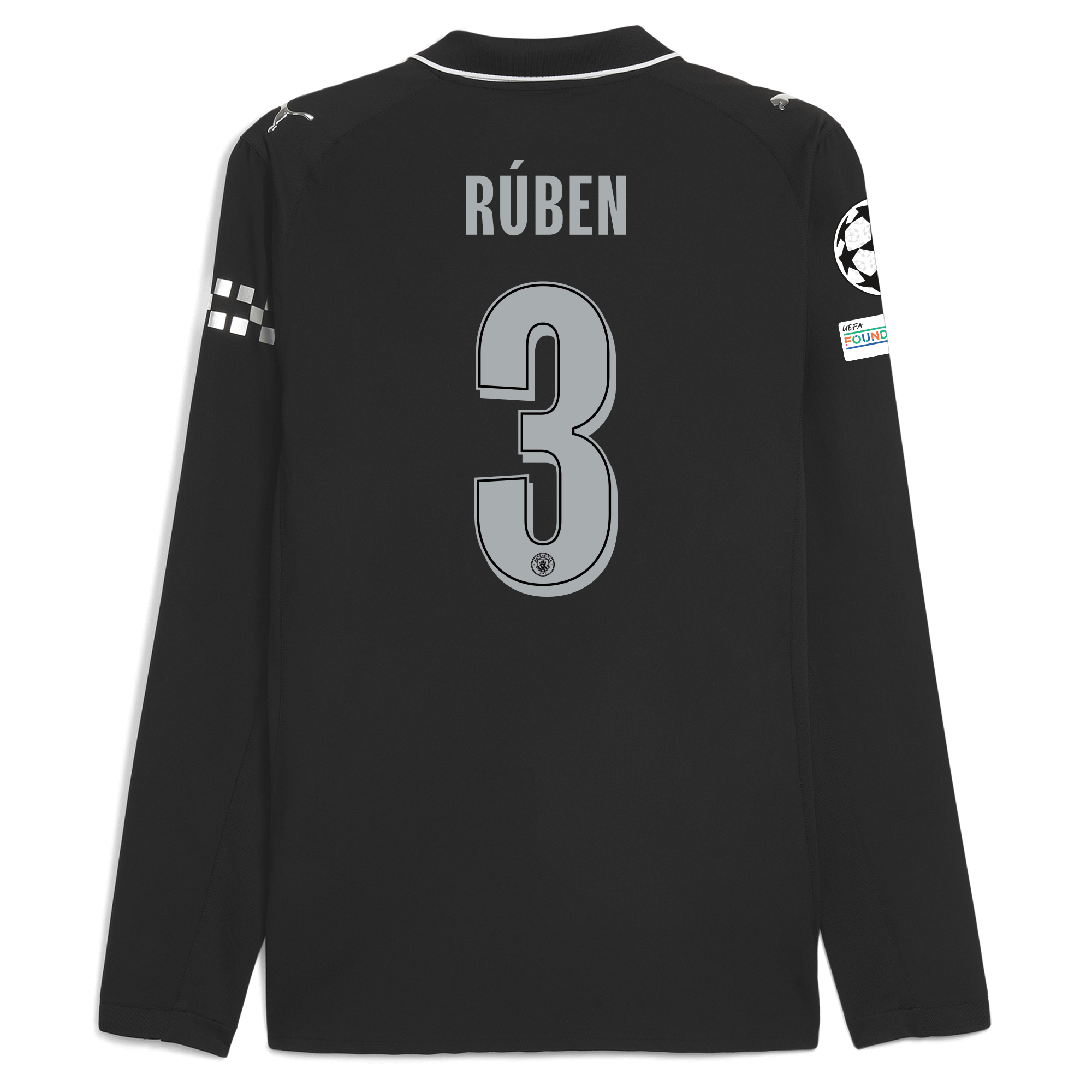 Manchester City manchester city man city champions league away authentic jersey 202526 long sleeve with ruben 3 printing Collection - ManchesterCitystore.com