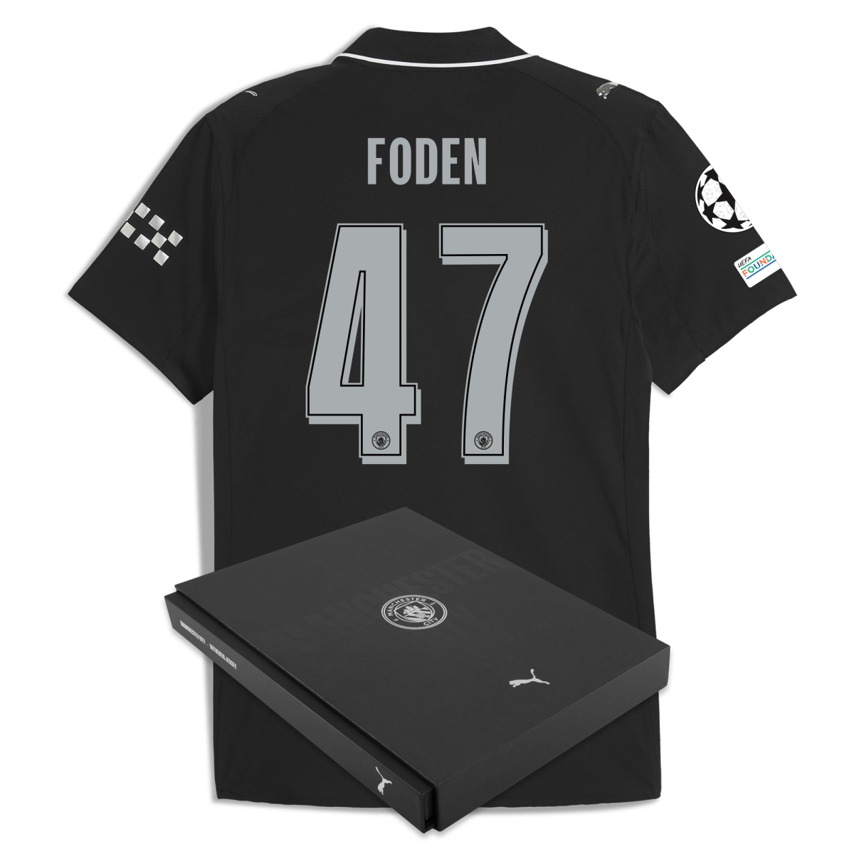 Manchester City manchester city man city champions league away authentic jersey 202526 with foden 47 printing in gift box Collection - ManchesterCitystore.com