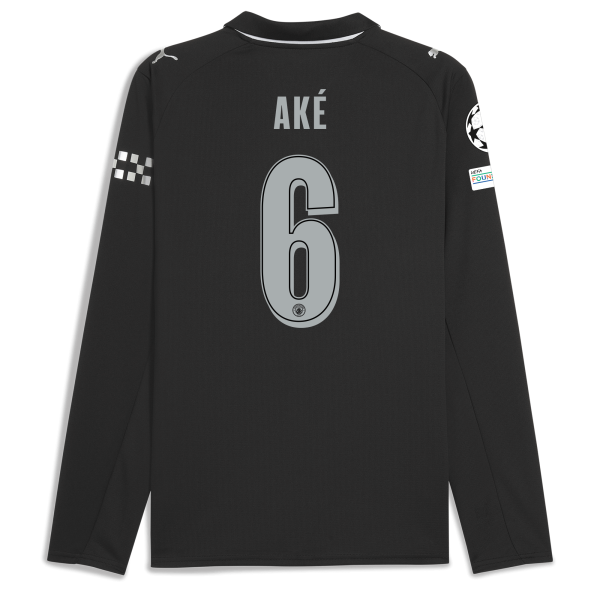 Manchester City manchester city man city champions league away jersey 202526 long sleeve with ake 6 printing Collection - ManchesterCitystore.com