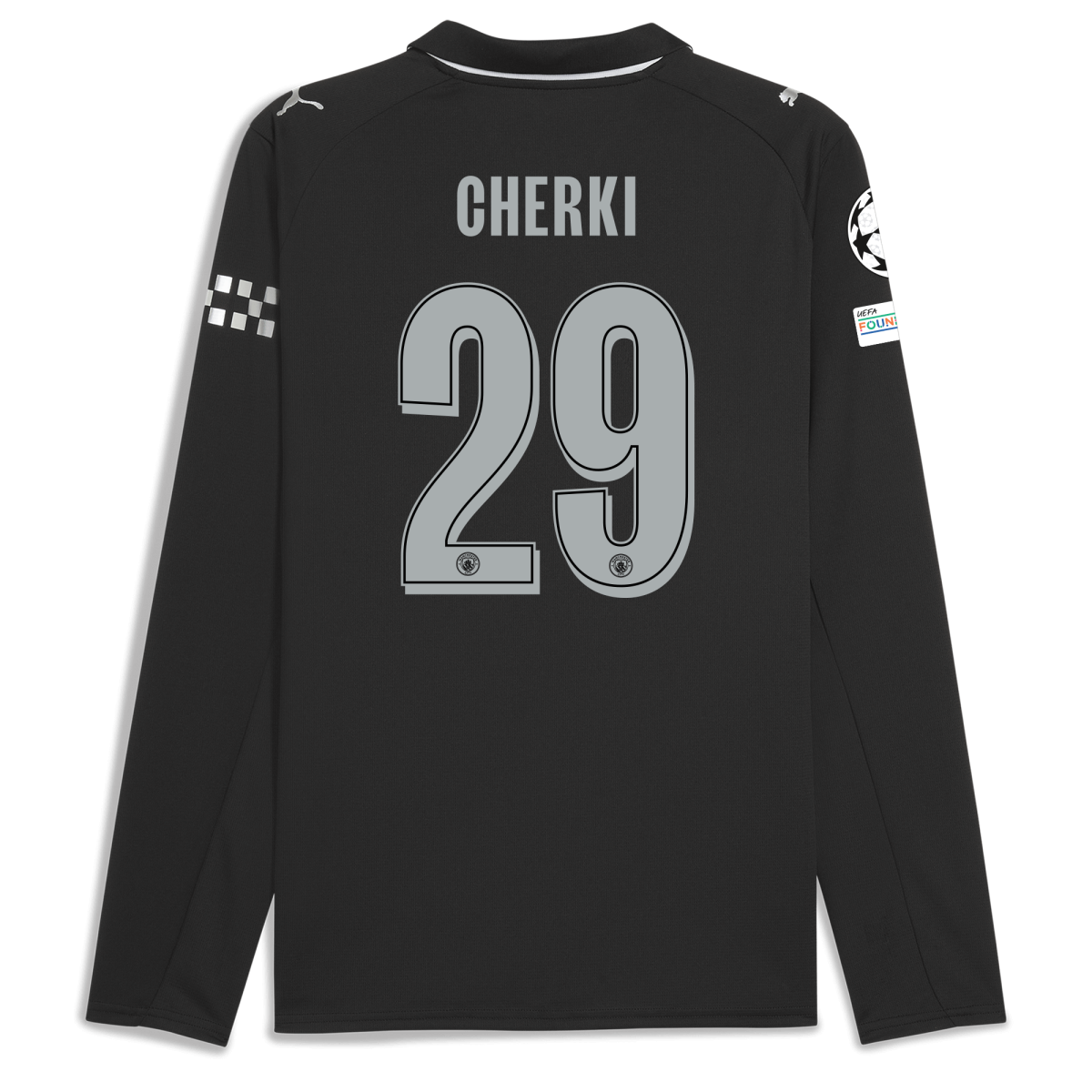 Manchester City manchester city man city champions league away jersey 202526 long sleeve with cherki 29 printing Collection - ManchesterCitystore.com