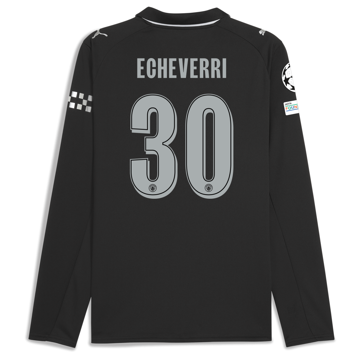 Manchester City manchester city man city champions league away jersey 202526 long sleeve with echeverri 30 printing Collection - ManchesterCitystore.com