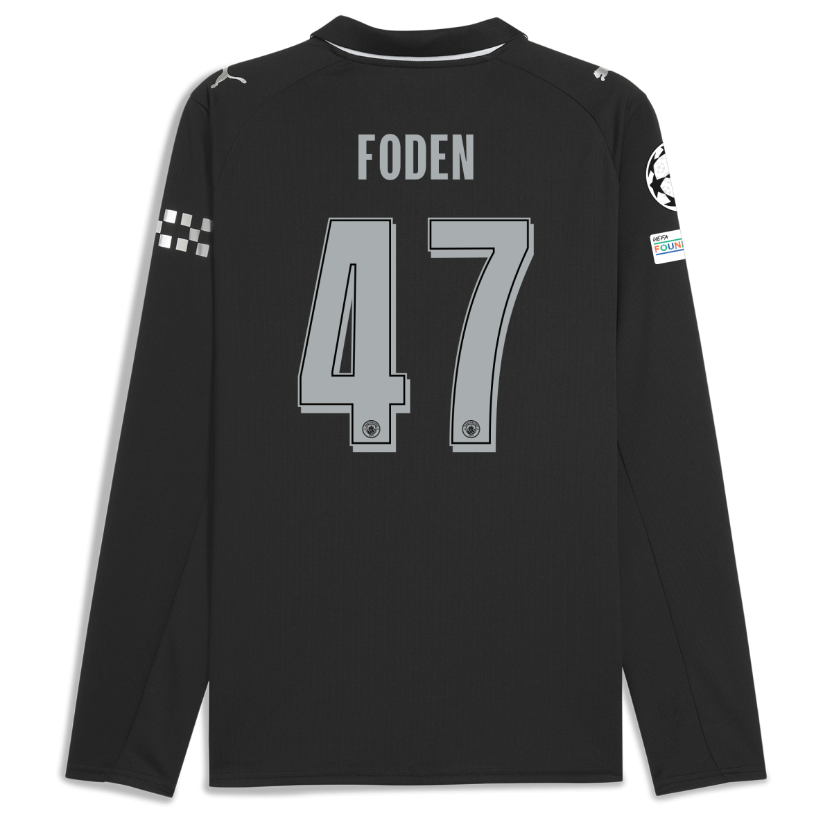 Manchester City manchester city man city champions league away jersey 202526 long sleeve with foden 47 printing Collection - ManchesterCitystore.com