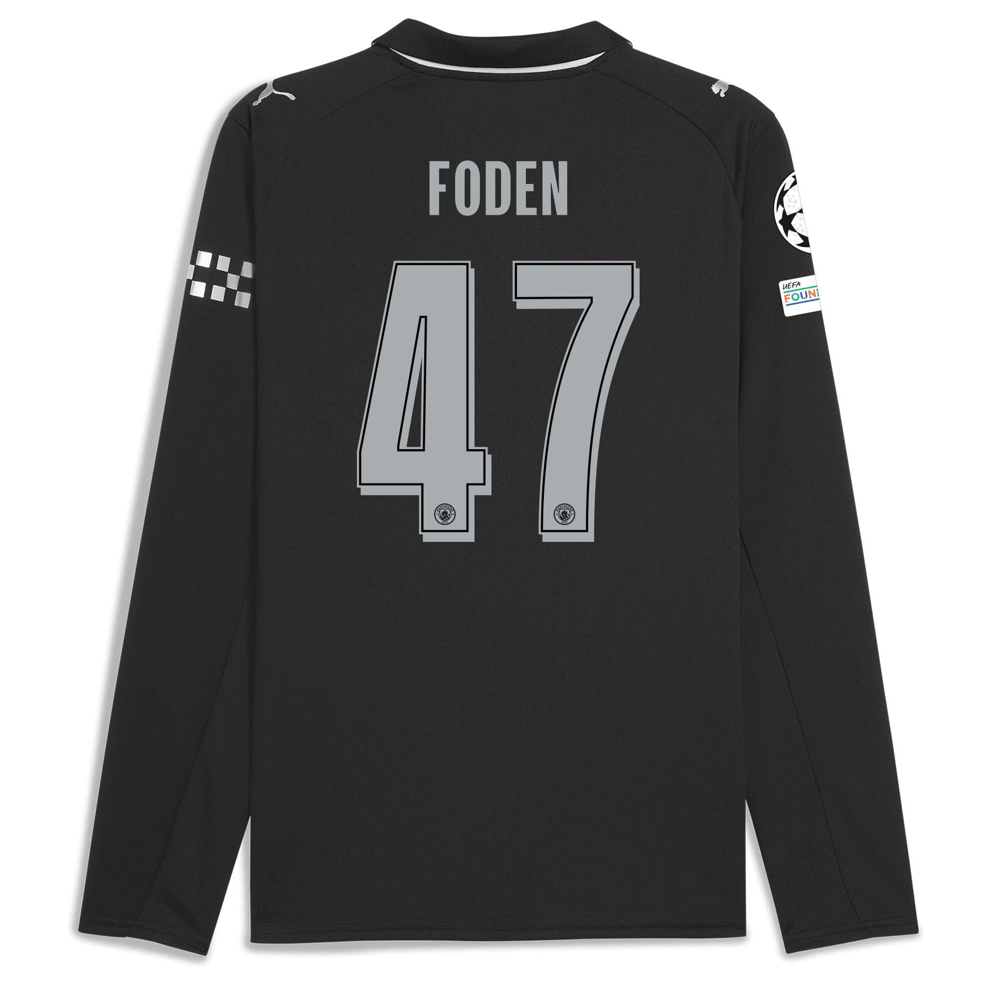 Manchester City manchester city man city champions league away jersey 202526 long sleeve with foden 47 printing Collection - ManchesterCitystore.com