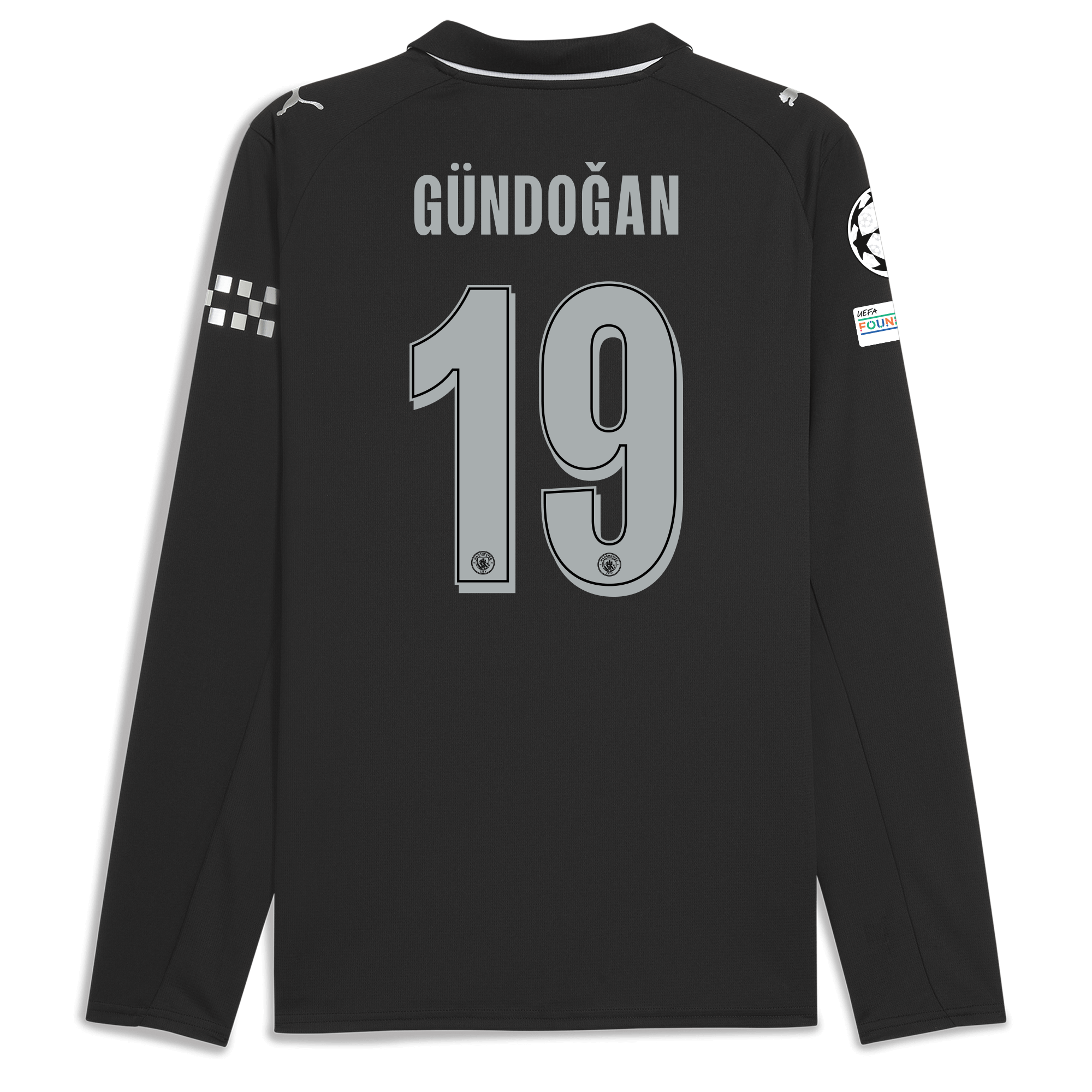 Manchester City manchester city man city champions league away jersey 202526 long sleeve with gundogan 19 printing Collection - ManchesterCitystore.com
