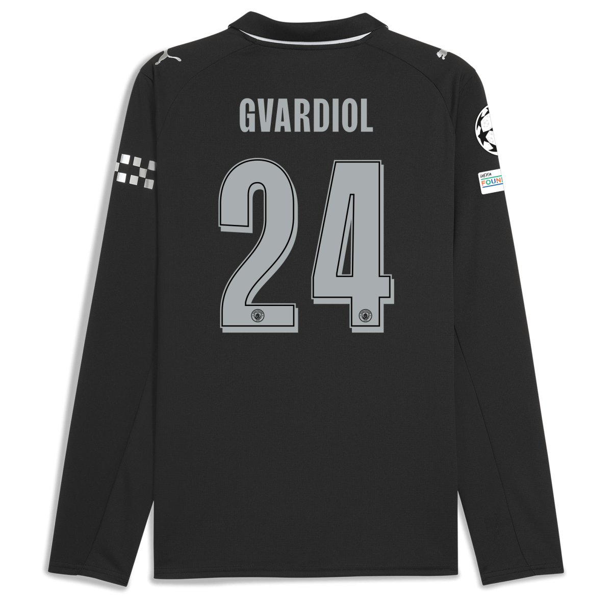 Manchester City manchester city man city champions league away jersey 202526 long sleeve with gvardiol 24 printing Collection - ManchesterCitystore.com