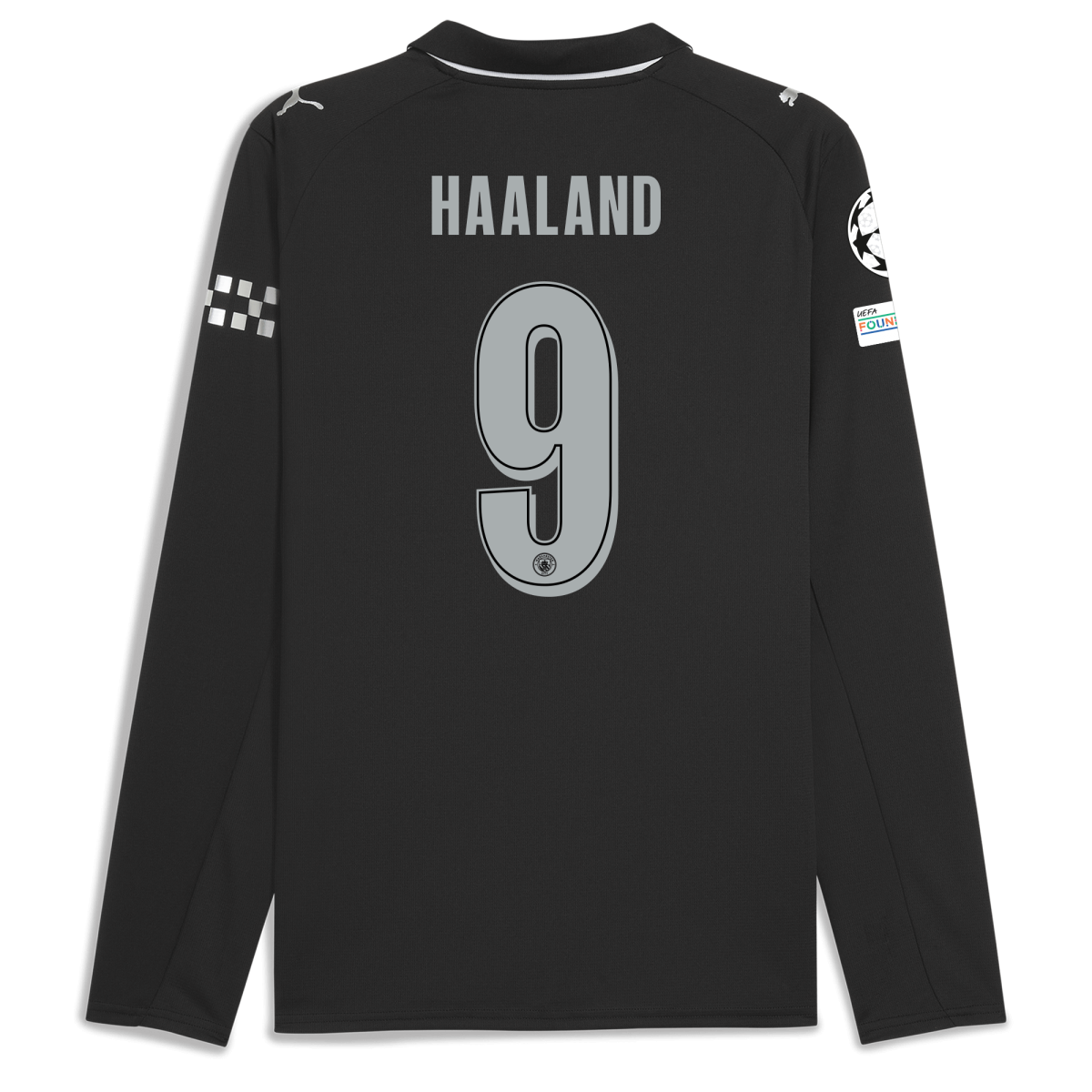 Manchester City manchester city man city champions league away jersey 202526 long sleeve with haaland 9 printing Collection - ManchesterCitystore.com