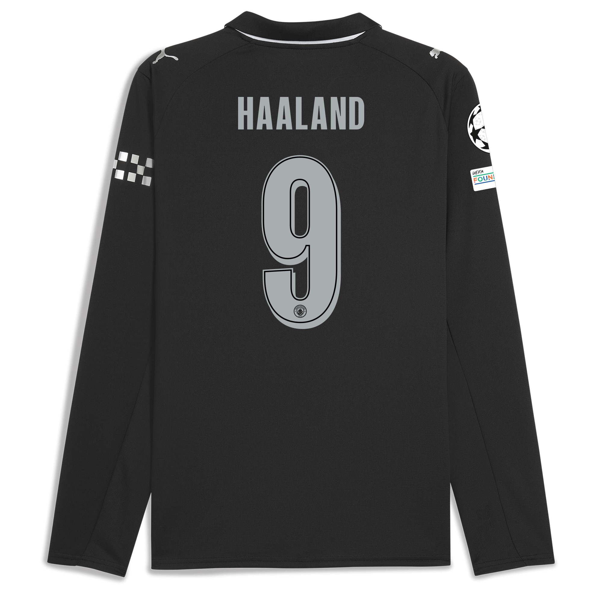 Manchester City manchester city man city champions league away jersey 202526 long sleeve with haaland 9 printing Collection - ManchesterCitystore.com