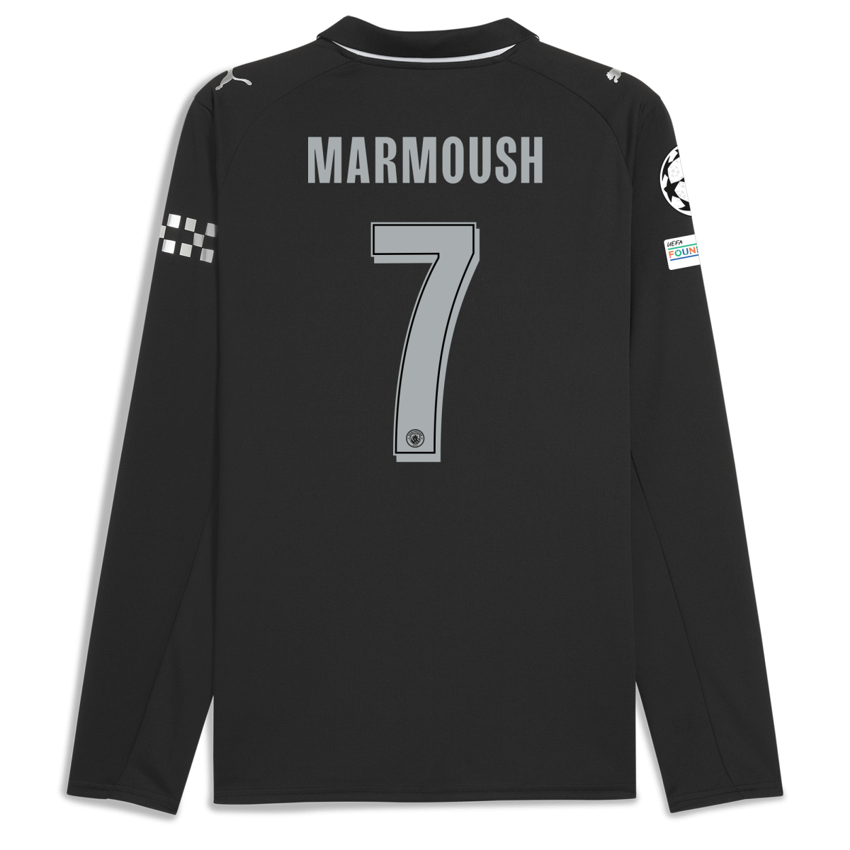 Manchester City manchester city man city champions league away jersey 202526 long sleeve with marmoush 7 printing Collection - ManchesterCitystore.com