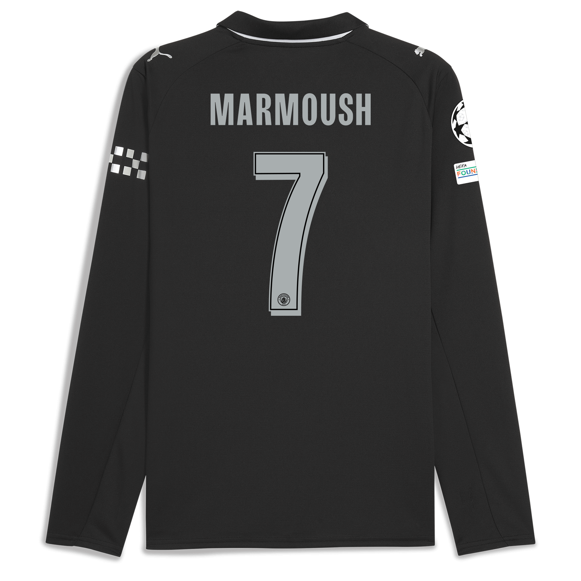 Manchester City manchester city man city champions league away jersey 202526 long sleeve with marmoush 7 printing Collection - ManchesterCitystore.com