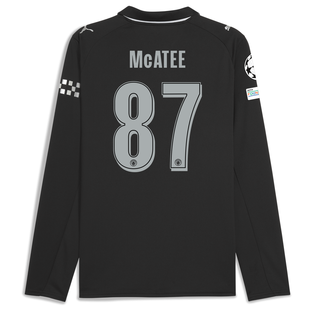 Manchester City manchester city man city champions league away jersey 202526 long sleeve with mcatee 87 printing Collection - ManchesterCitystore.com