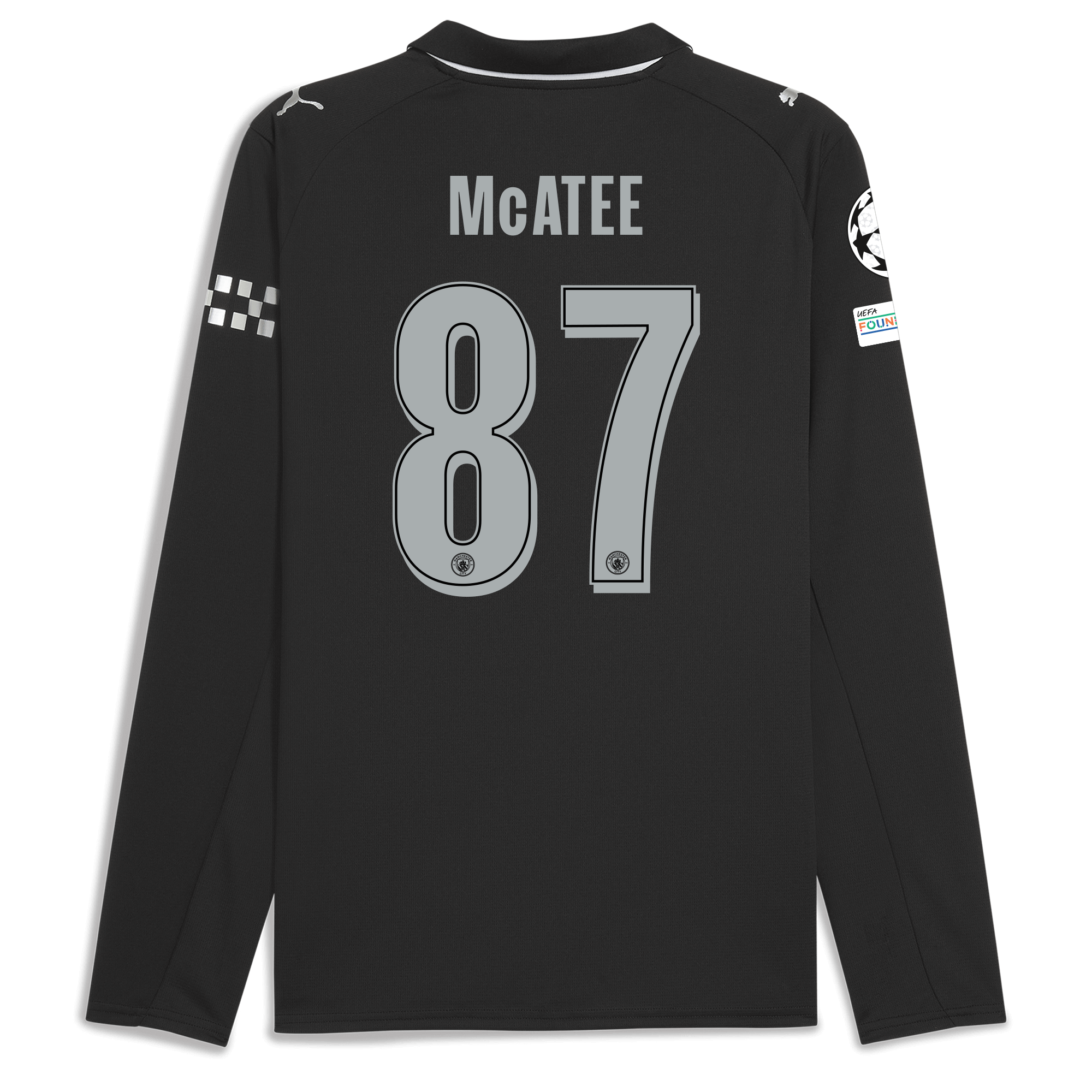 Manchester City manchester city man city champions league away jersey 202526 long sleeve with mcatee 87 printing Collection - ManchesterCitystore.com