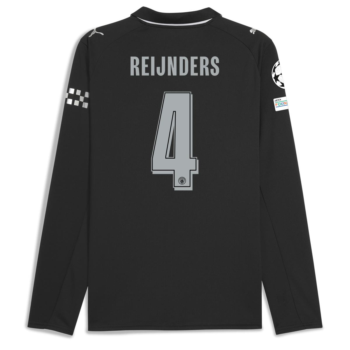 Manchester City manchester city man city champions league away jersey 202526 long sleeve with reijnders 4 printing Collection - ManchesterCitystore.com