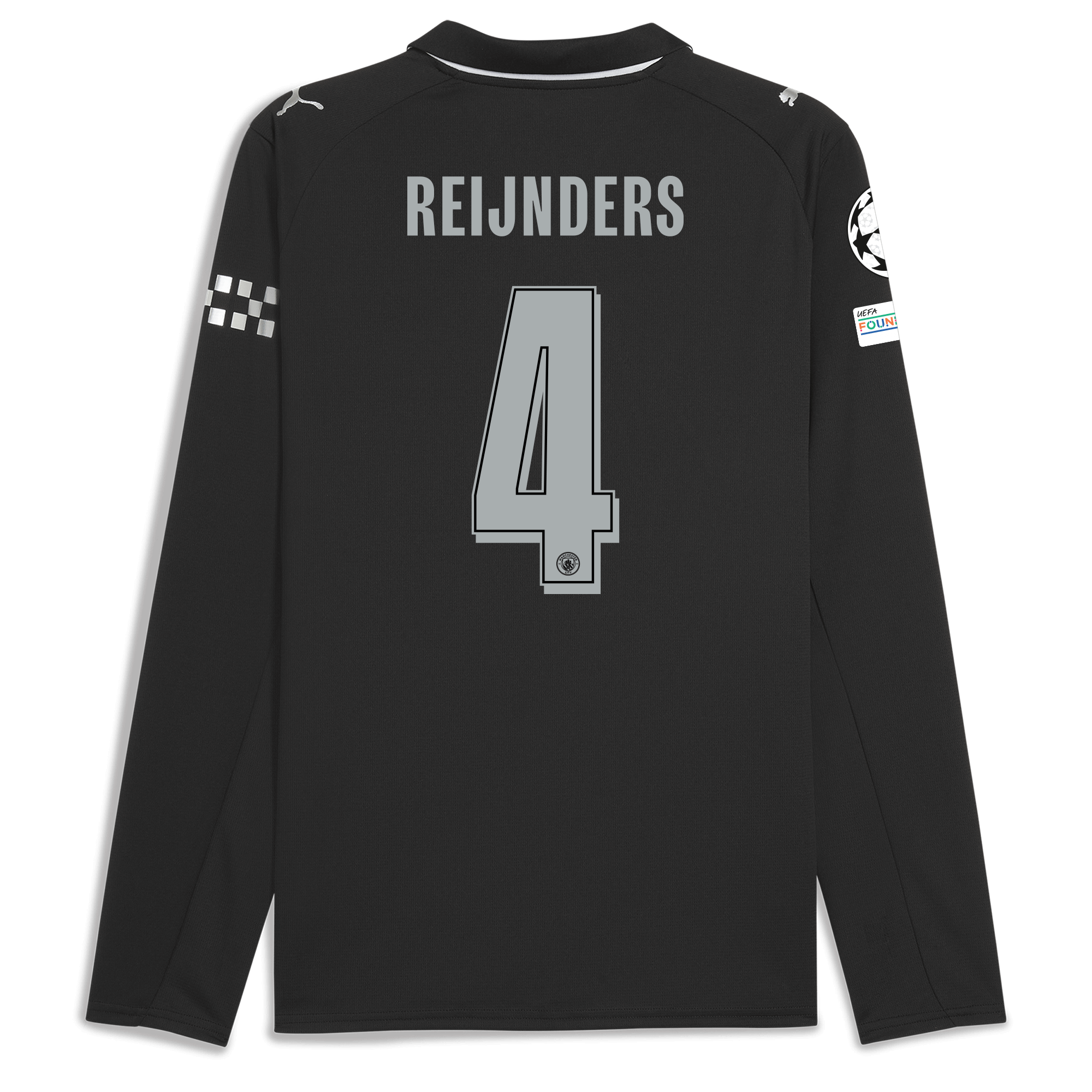 Manchester City manchester city man city champions league away jersey 202526 long sleeve with reijnders 4 printing Collection - ManchesterCitystore.com